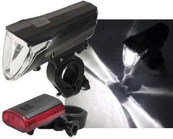Fahrrad LED-Beleuchtungsset "CFL 60 pro", 60Lux, StVZO zugelassen, Lithium-Akku