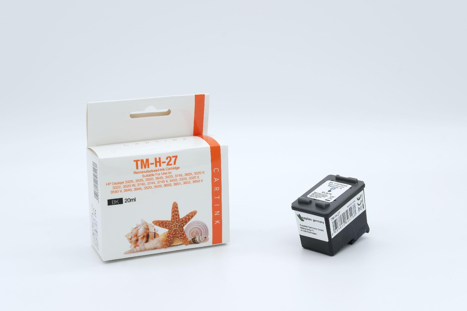 27A Refill Tinte black für HP / C8727AE / 20