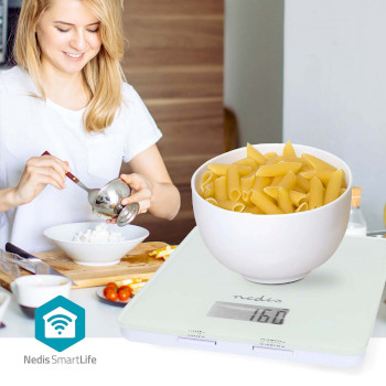 SmartLife Küchenwaage | Bluetooth® | Glas / Kunststoff | weiß