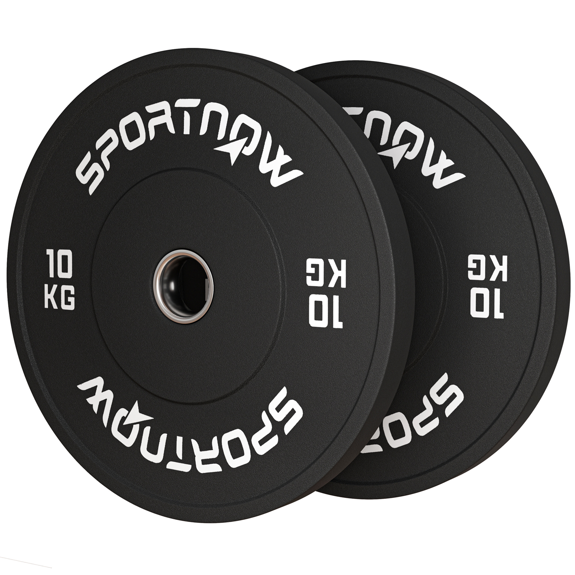 Hantelscheiben-Set, 2 x 10 kg, olympischer Standard, Gummi, geräuscharm, Schwarz Hantelscheiben-Set, 2 x 10 kg, olympischer Standard, Gummi, geräuscharm, Schwarz