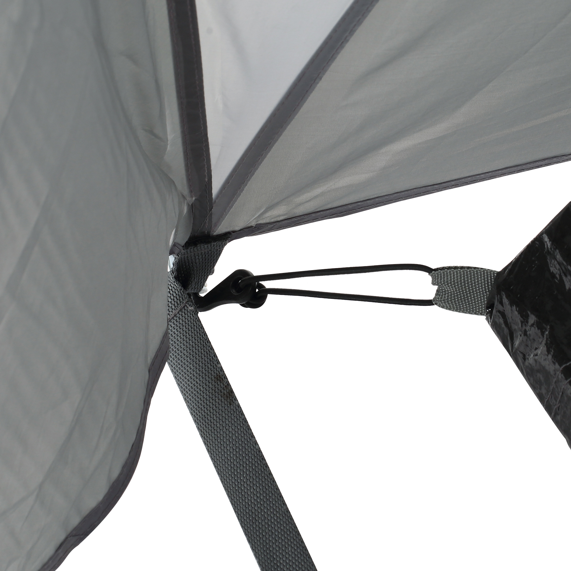 Campingzelt für 2-3 Personen Glasfaser Tür mit Reißverschluss Meshfenster inkl. Transporttasche Kuppelzelt 190T Kunstleder2000mm Glasfaser Grau