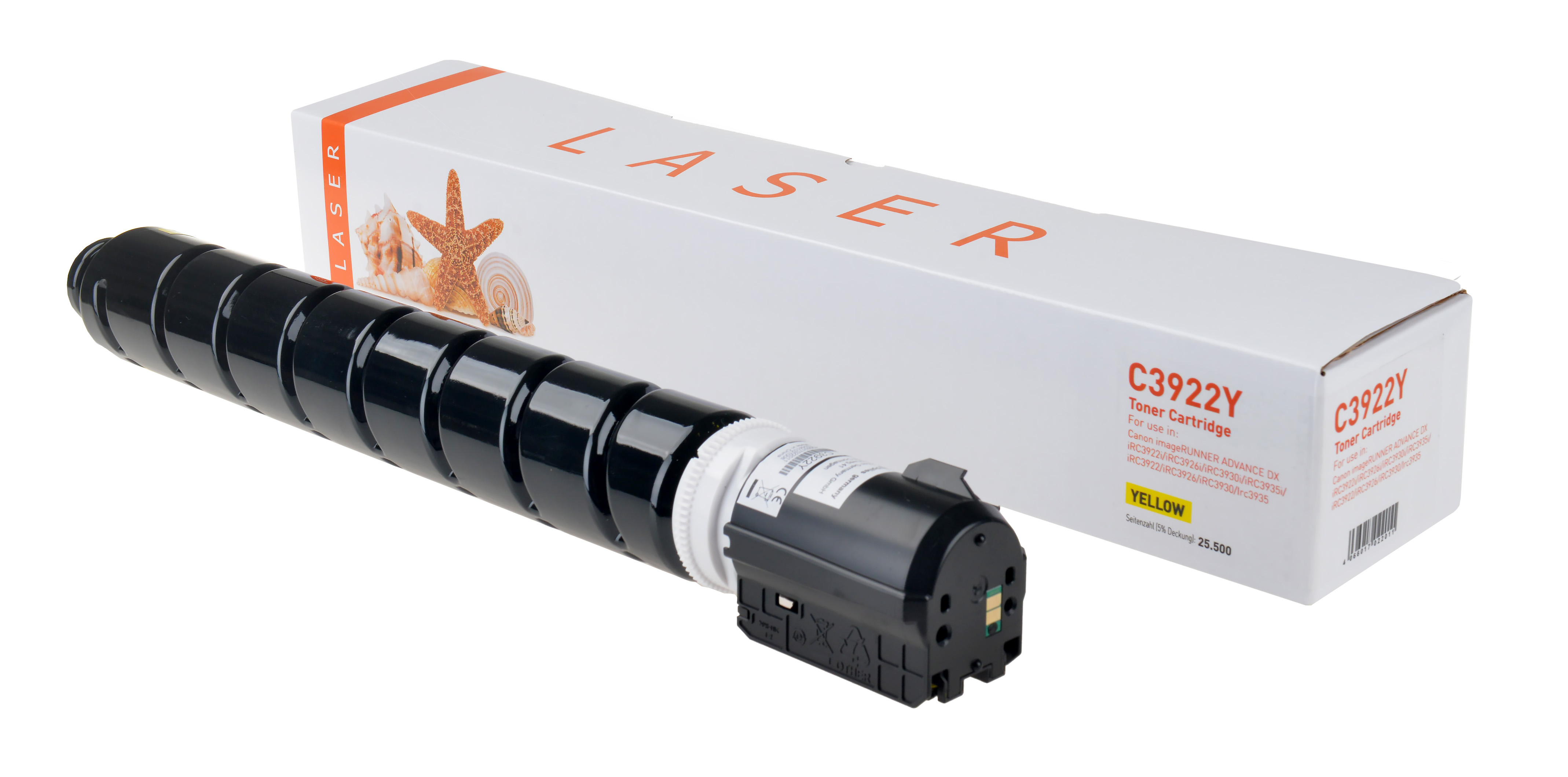 C3922Y / CEXV64 alternativ Toner gelb für Canon / 5756C002 / 25.500 Seiten C3922Y / CEXV64 alternativ Toner gelb für Canon / 5756C002 / 25.500 Seiten