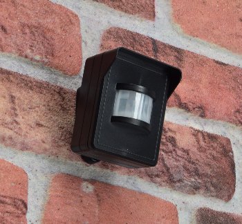 Funk-Bewegungsmelder für "Pilota Casa" / IP44, 90°/8m PIR, Aufputz, schwarz
