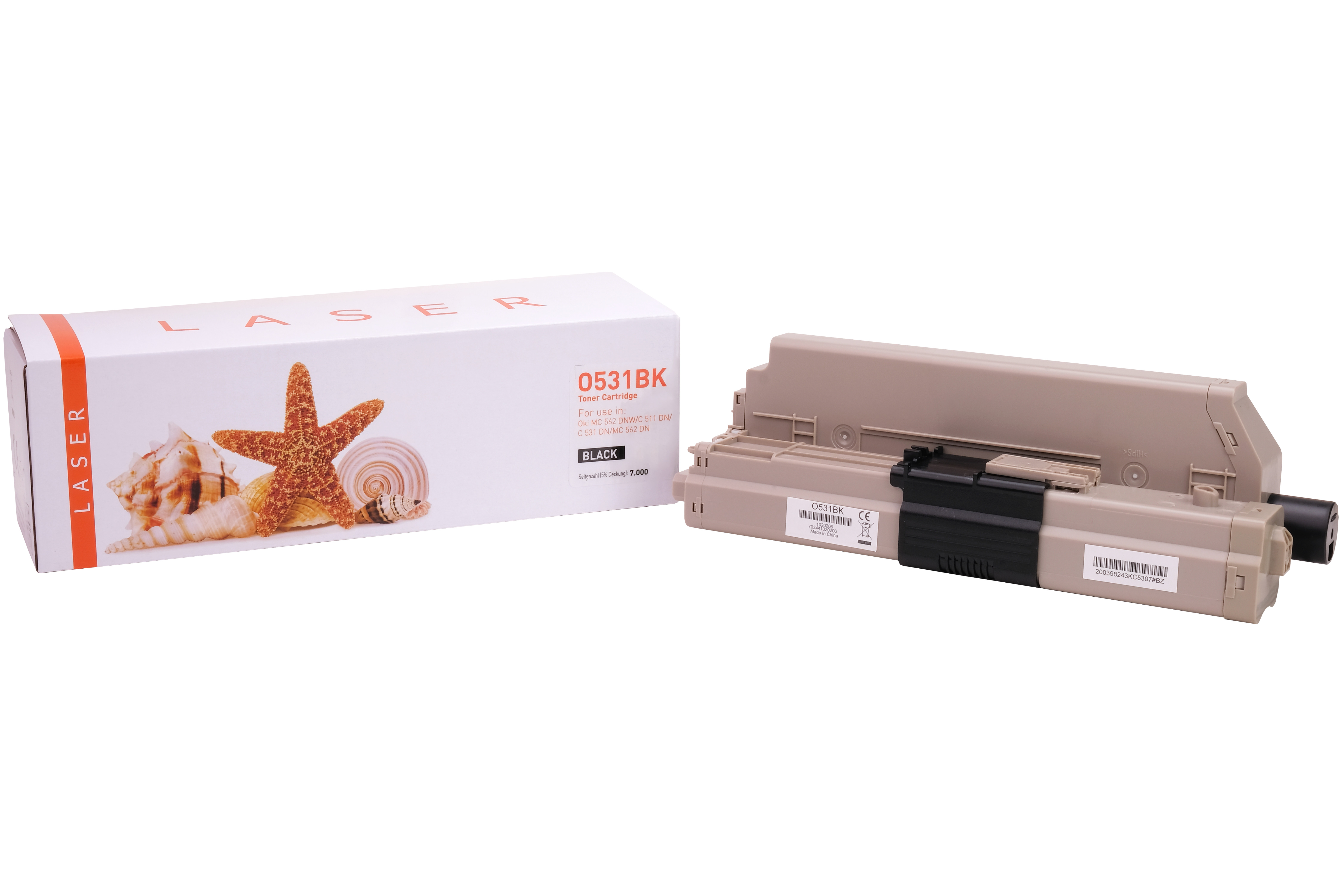 C531BK alternativ Toner black für Oki / 44973508 / 7.000 Seiten C531BK alternativ Toner black für Oki / 44973508 / 7.000 Seiten