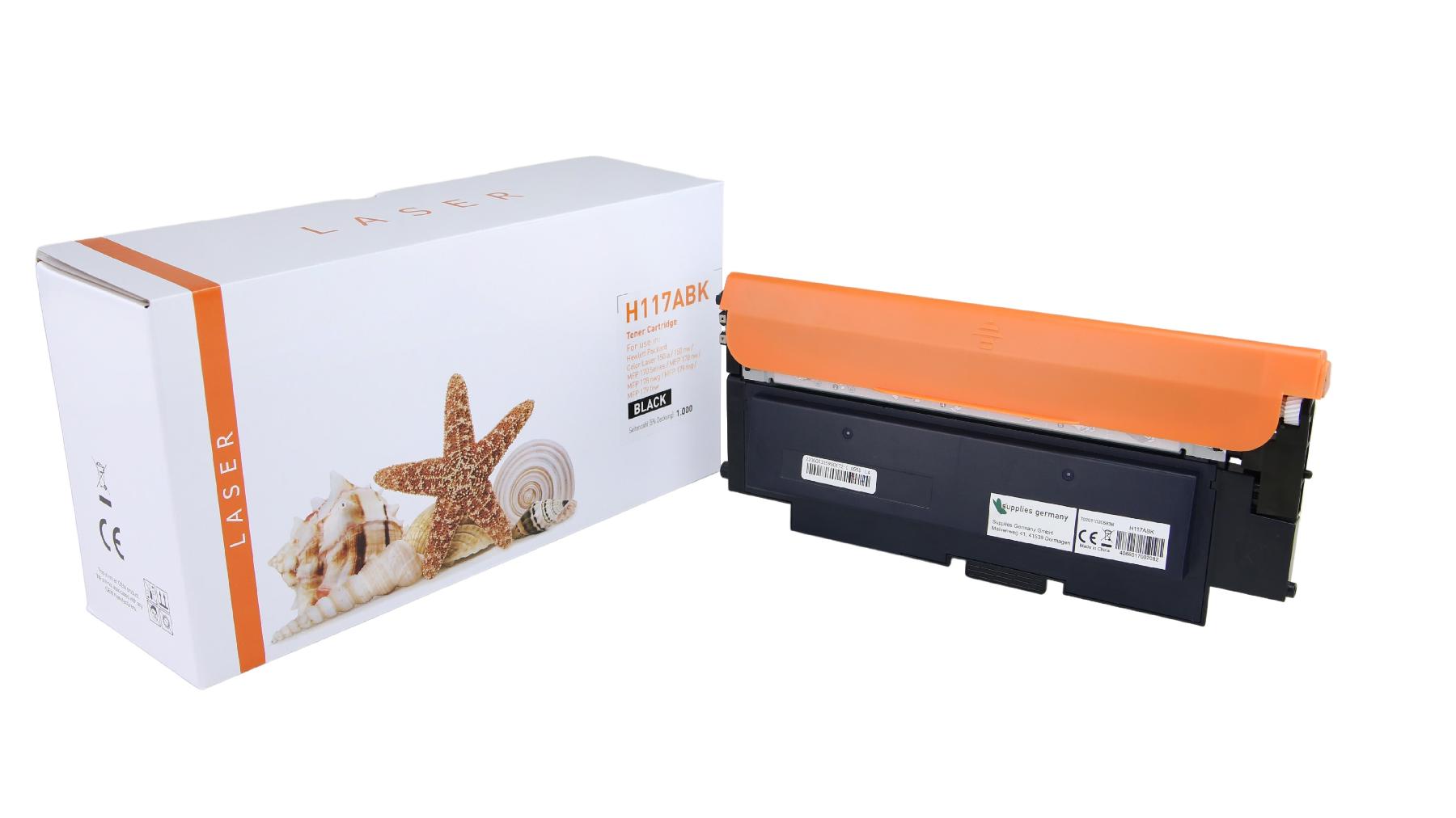 117ABK alternativ Toner black für HP / W2070A / 1.000 Seiten 117ABK alternativ Toner black für HP / W2070A / 1.000 Seiten