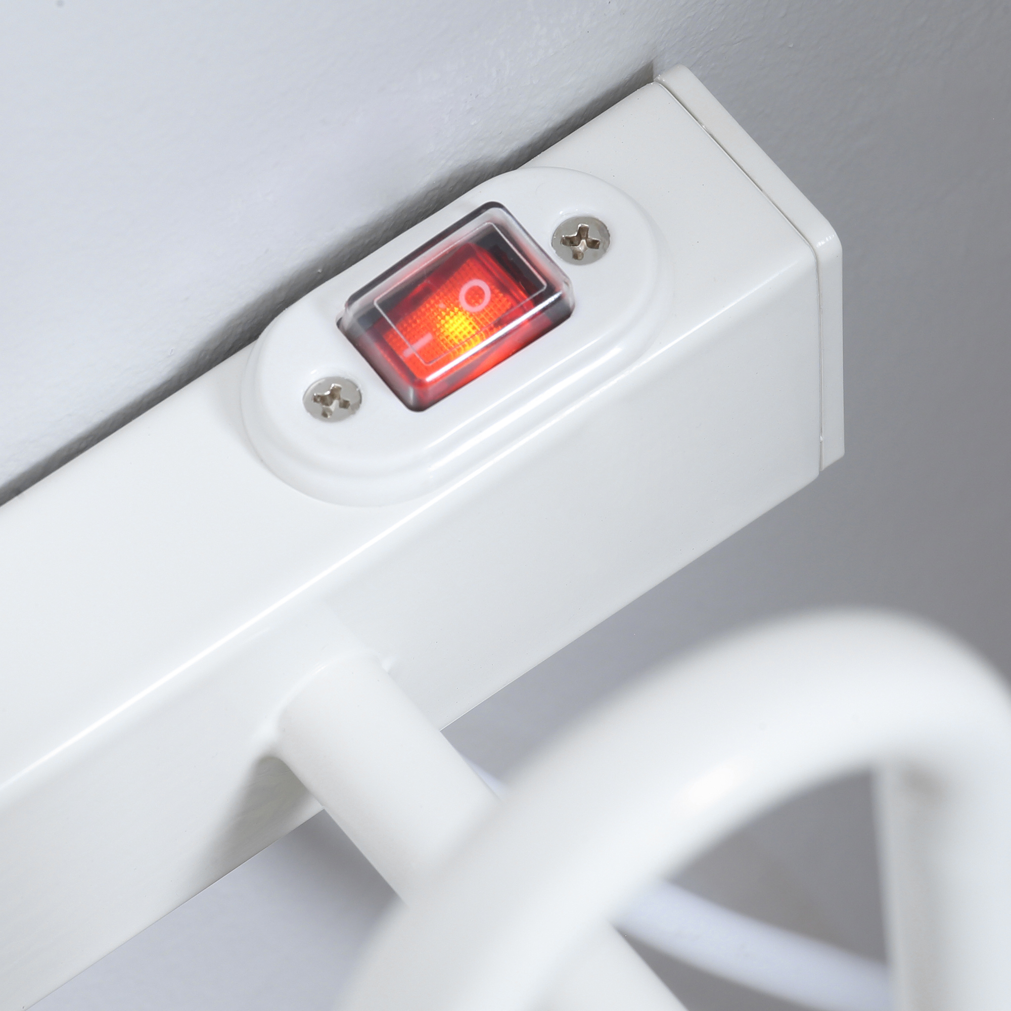 Schuhtrockner, elektrisch, Temperatur bis 55° C, Wandmontage, Stahl, weiß, 76 x 13 x 17cm