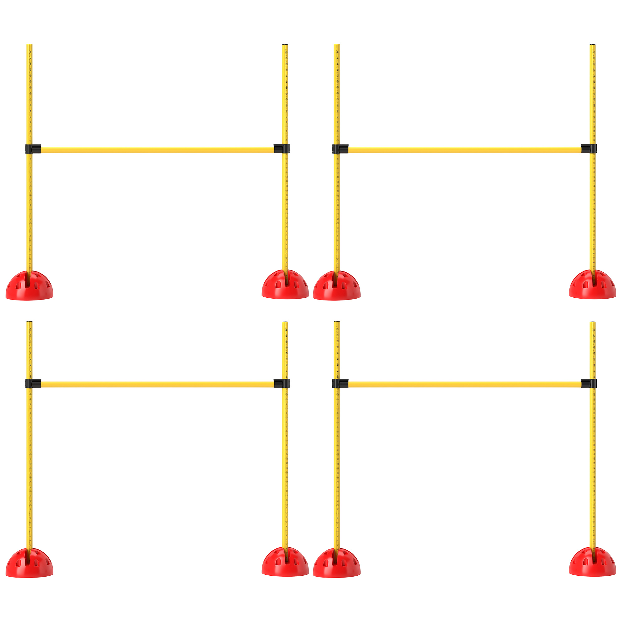 4-teiliges Hunde-Agility-Set mit 4 Hürden und Tragetasche für das Sprungtraining, Gelb