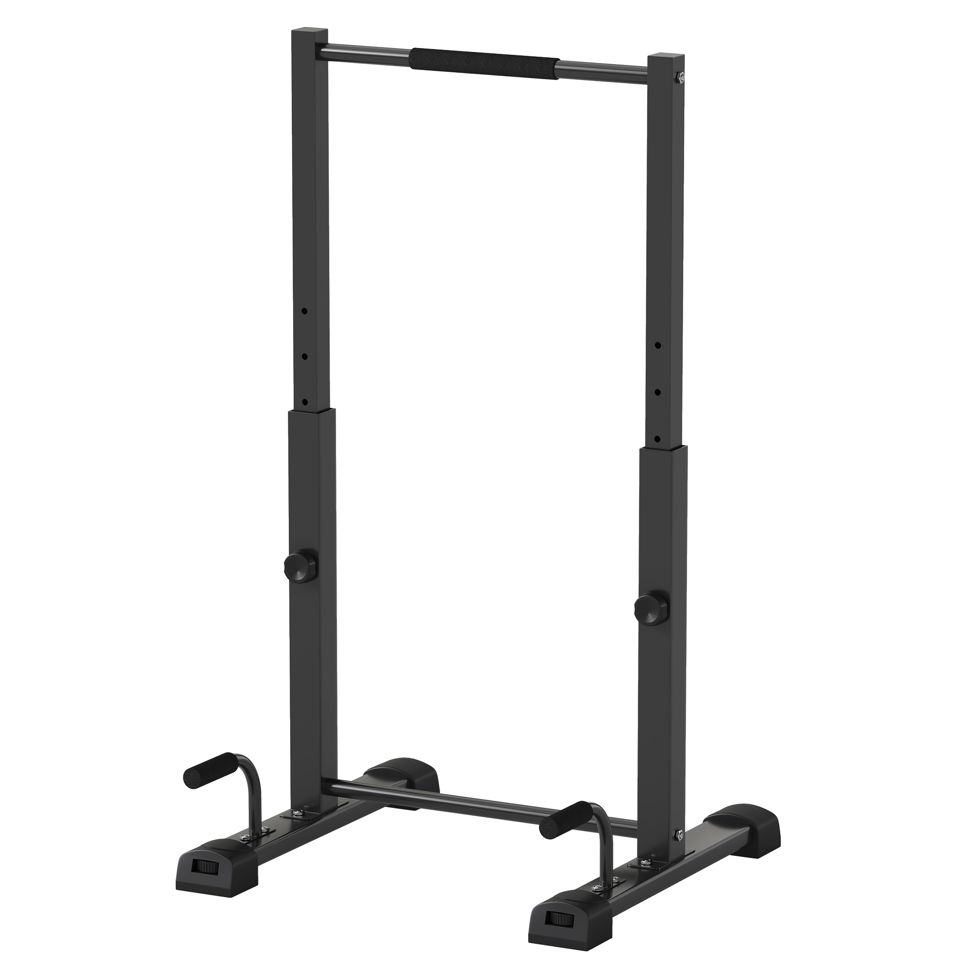 Dip-Station, Liegestütz-Ständer, 93-117 cm höhenverstellbar, 540 kg Belastbarkeit, Ganzkörper-Training, Schwarz Dip-Station, Liegestütz-Ständer, 93-117 cm höhenverstellbar, 540 kg Belastbarkeit, Ganzkörper-Training, Schwarz