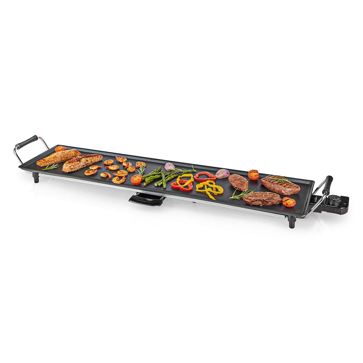 Teppanyaki-Tischgrill | Backfläche (L x B): 90 x 23 cm | 5 Wärmeeinstellungen Teppanyaki-Tischgrill | Backfläche (L x B): 90 x 23 cm | 5 Wärmeeinstellungen