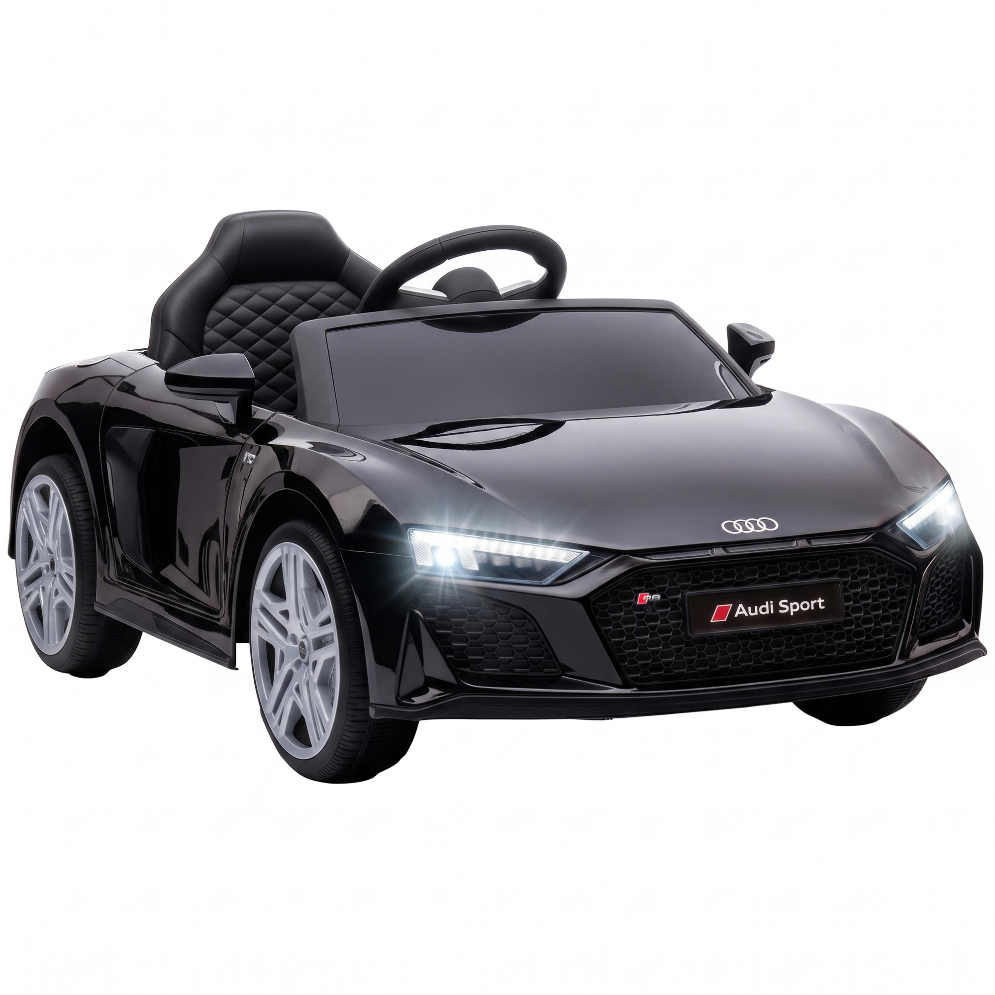 Kinder Elektroauto 12V Kinderauto mit Fernbedienung Lithium-Akku 2 Motor Sanftanlauf Hinterradfederung Schwarz