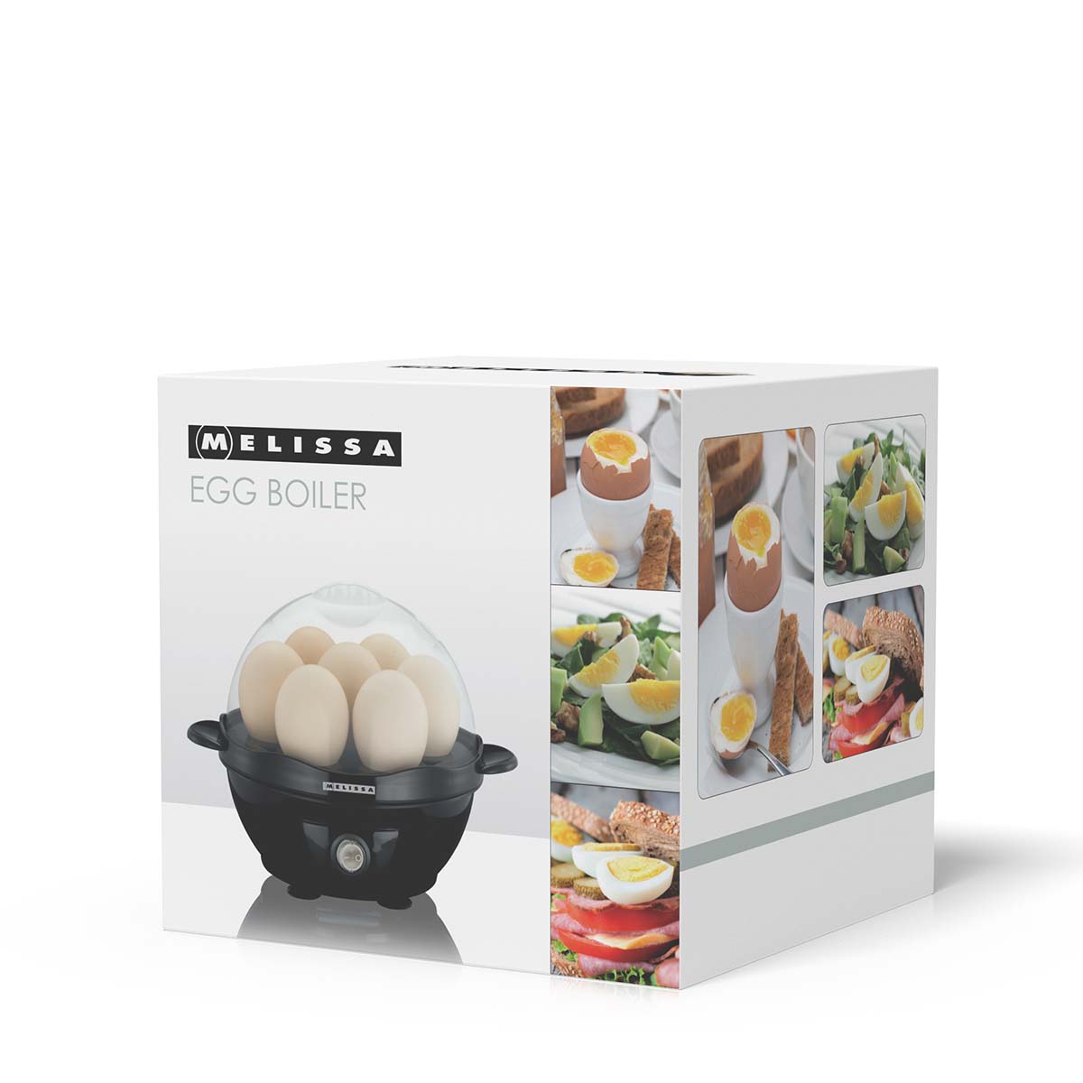 Eierkocher 7 Eier mit transparenter Taste 360W schwarz