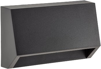 LED Wandleuchte "KWL-98", Anthrazit, IP65, 1,5W, 110Lm, Kunststoff, warmweiß