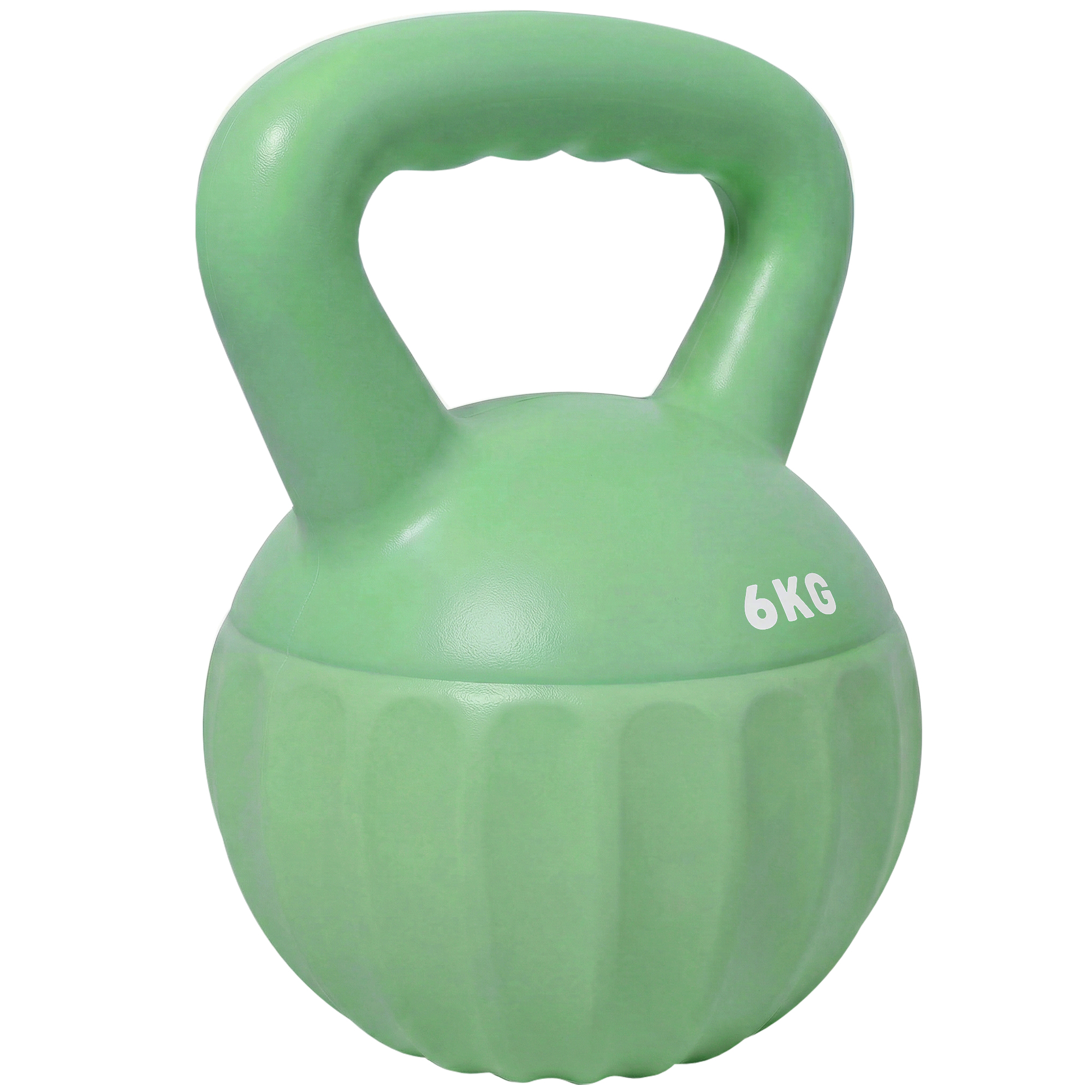 Kettlebell Kugelhantel 6 kg Gewicht-Hantel mit Sand befüllt für Anfänger Zuhause Krafttraining 17 x 17 x 23 cm Grün