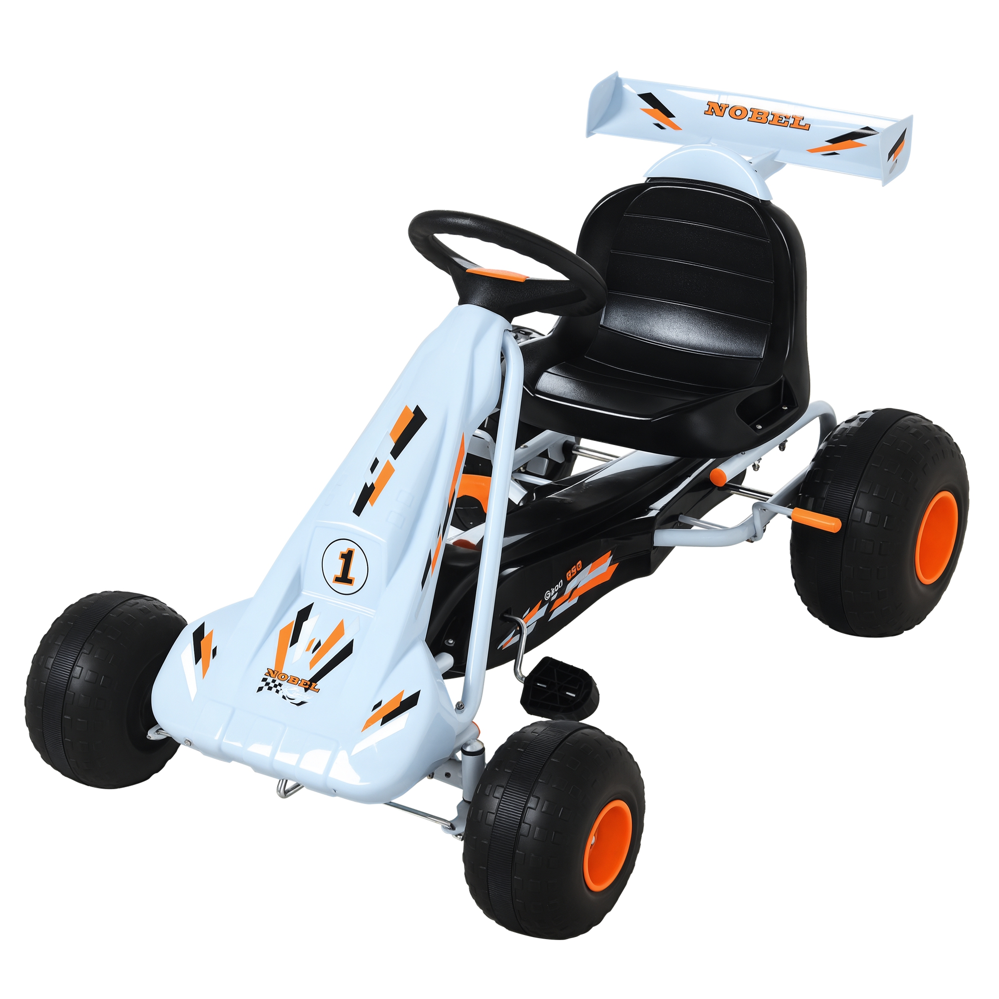 Gokart Tretauto mit Handbremse, verstellbarem Sitz, Pedal, Vor- und Rückwärtsgang, Kettcar Tretfahrzeug Kinderfahrzeug Kinderspielzeug Pedal-Gokart für Kinder ab 3 Jahren Hellblau Gokart Tretauto mit Handbremse, verstellbarem Sitz, Pedal, Vor- und Rückwärtsgang, Kettcar Tretfahrzeug Kinderfahrzeug Kinderspielzeug Pedal-Gokart für Kinder ab 3 Jahren Hellblau
