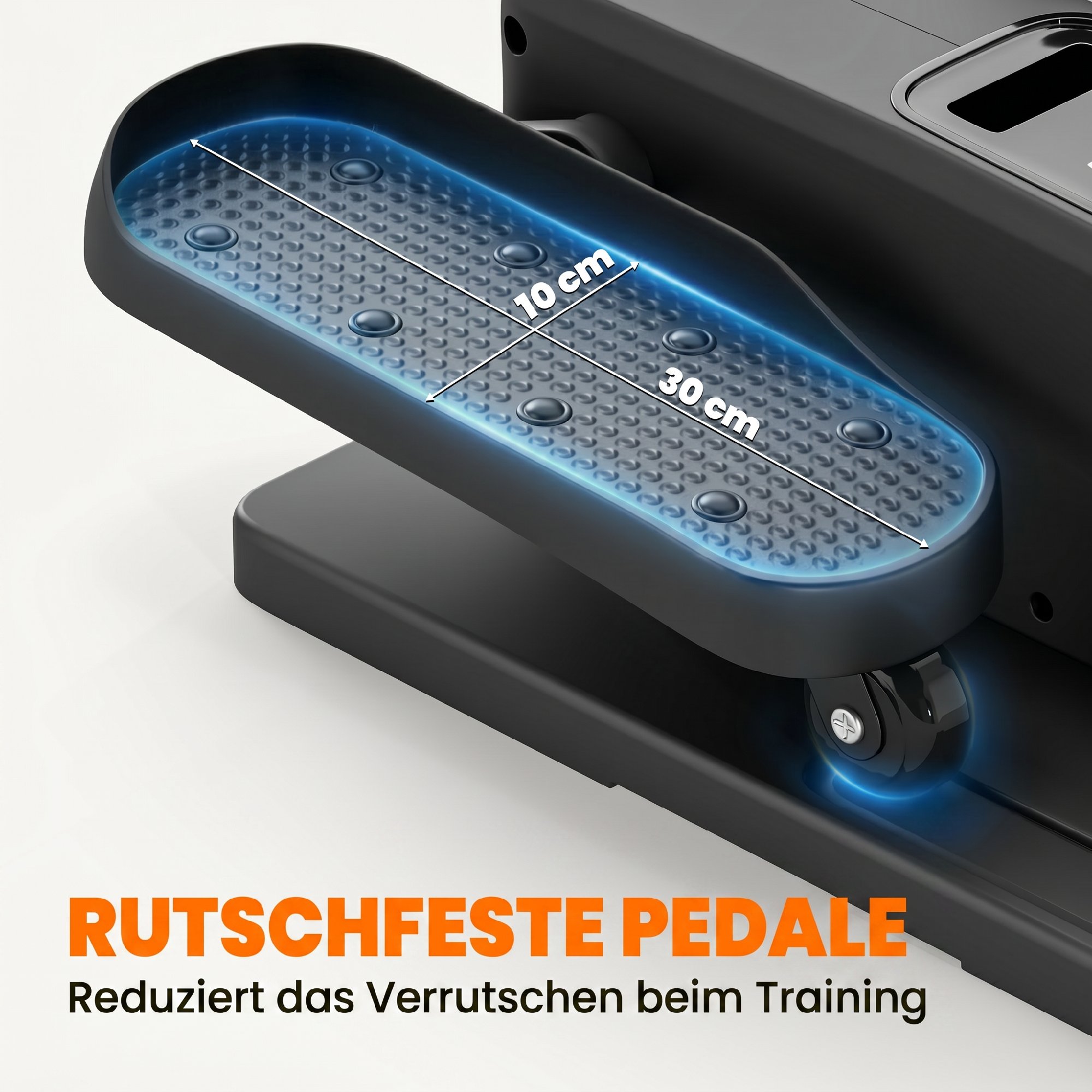 Mini Ellipsentrainer für Zuhause Untertisch Elektrischer Crosstrainer mit Fernbedienung LED-Display 12 Geschwindigkeiten