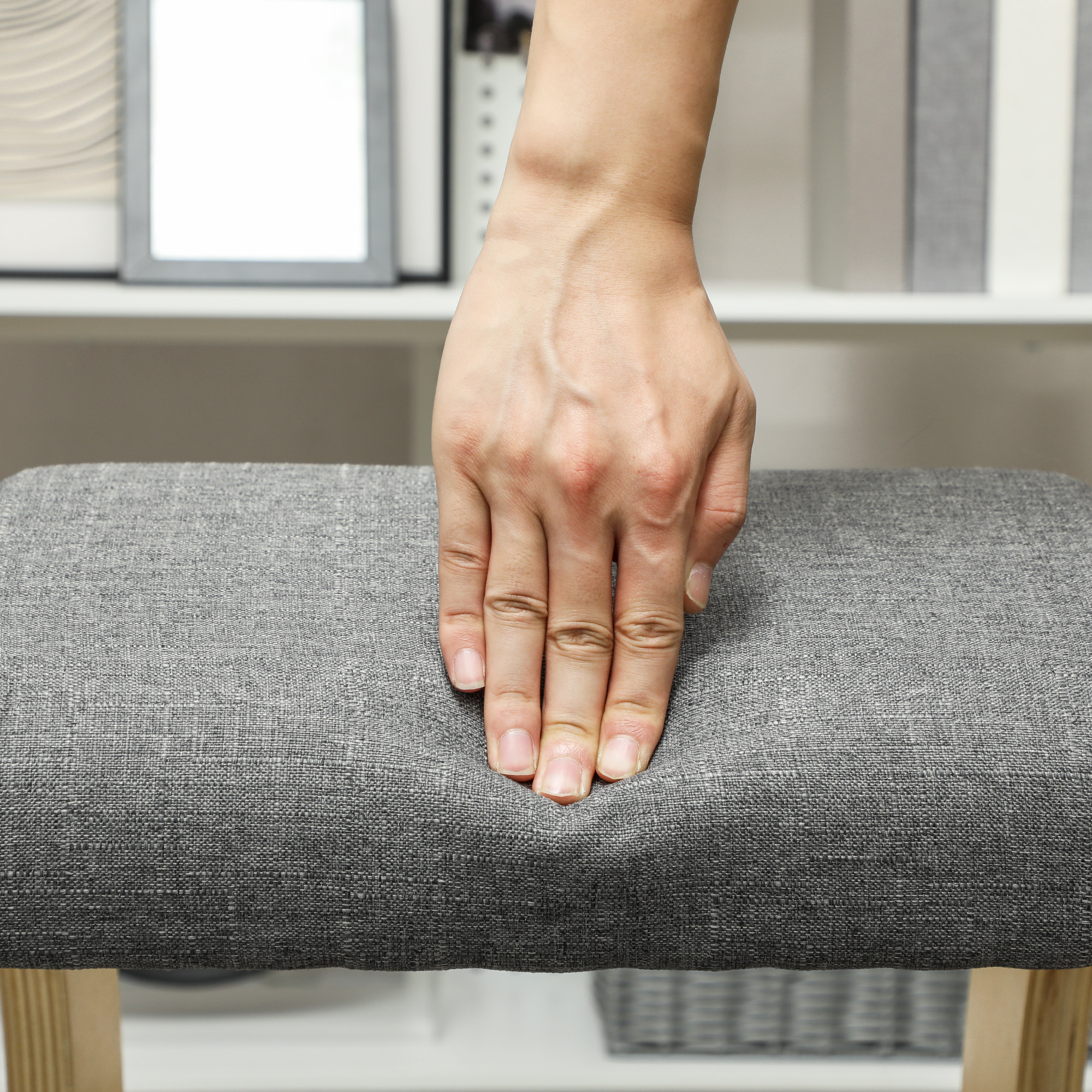 ergonomischer, schaukelnder Kniehocker für Homeoffice, zur Verbesserung der Körperhaltung, Grau