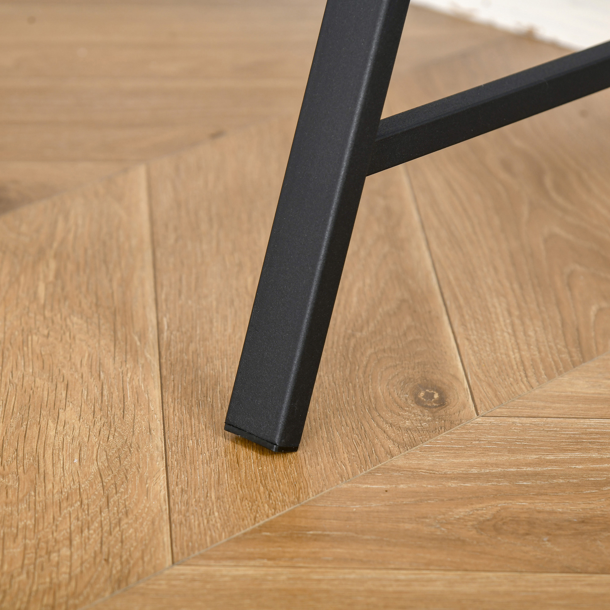 Schreibtisch, Computertisch mit Ablage und Kabel Management, moderner Schreibtisch mit Metallgestell für Arbeitszimmer, Schlafzimmer, Home Office, 84 x 45 x 85 cm, Schwarz