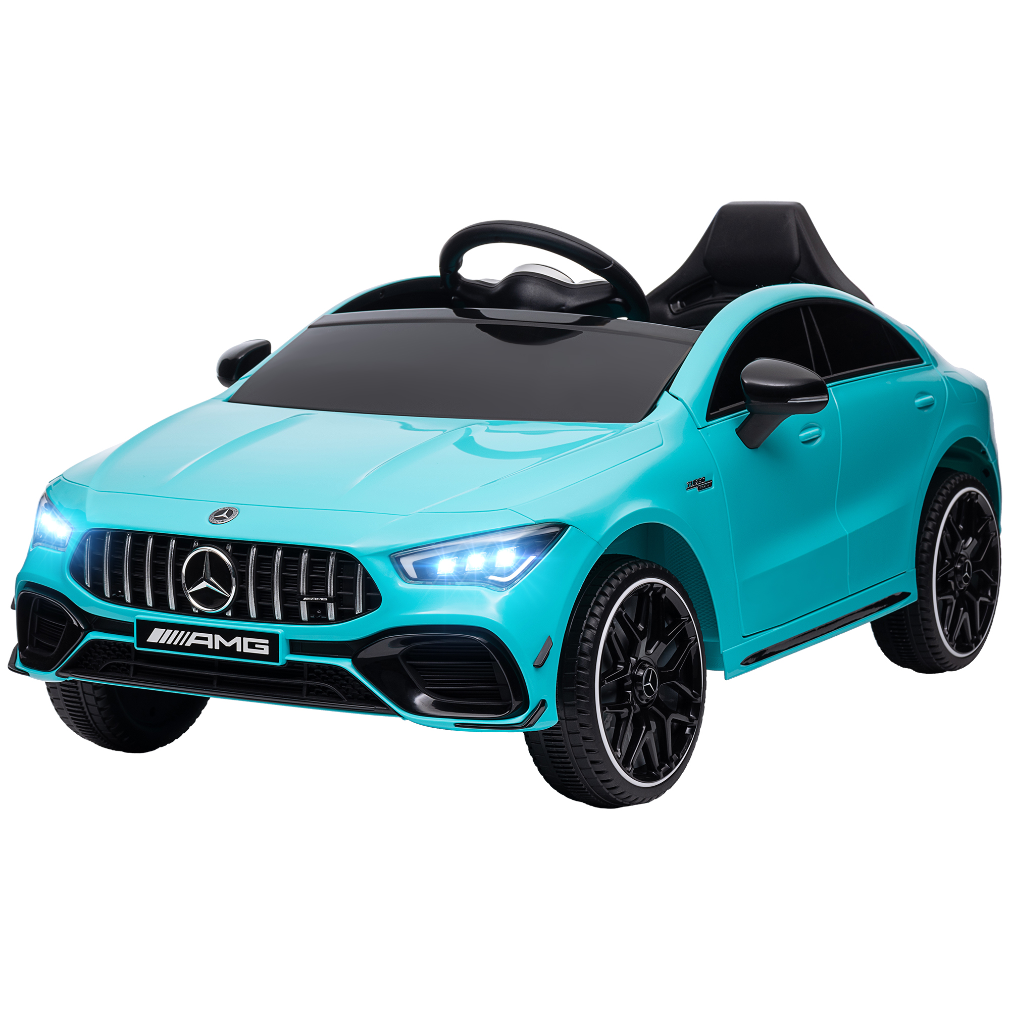 Kinder-Elektroauto, fernsteuerbar, mit Transportrollen, LED-Lichter, Hupe, für Kinder von 3-6 Jahren, Hellblau Kinder-Elektroauto, fernsteuerbar, mit Transportrollen, LED-Lichter, Hupe, für Kinder von 3-6 Jahren, Hellblau