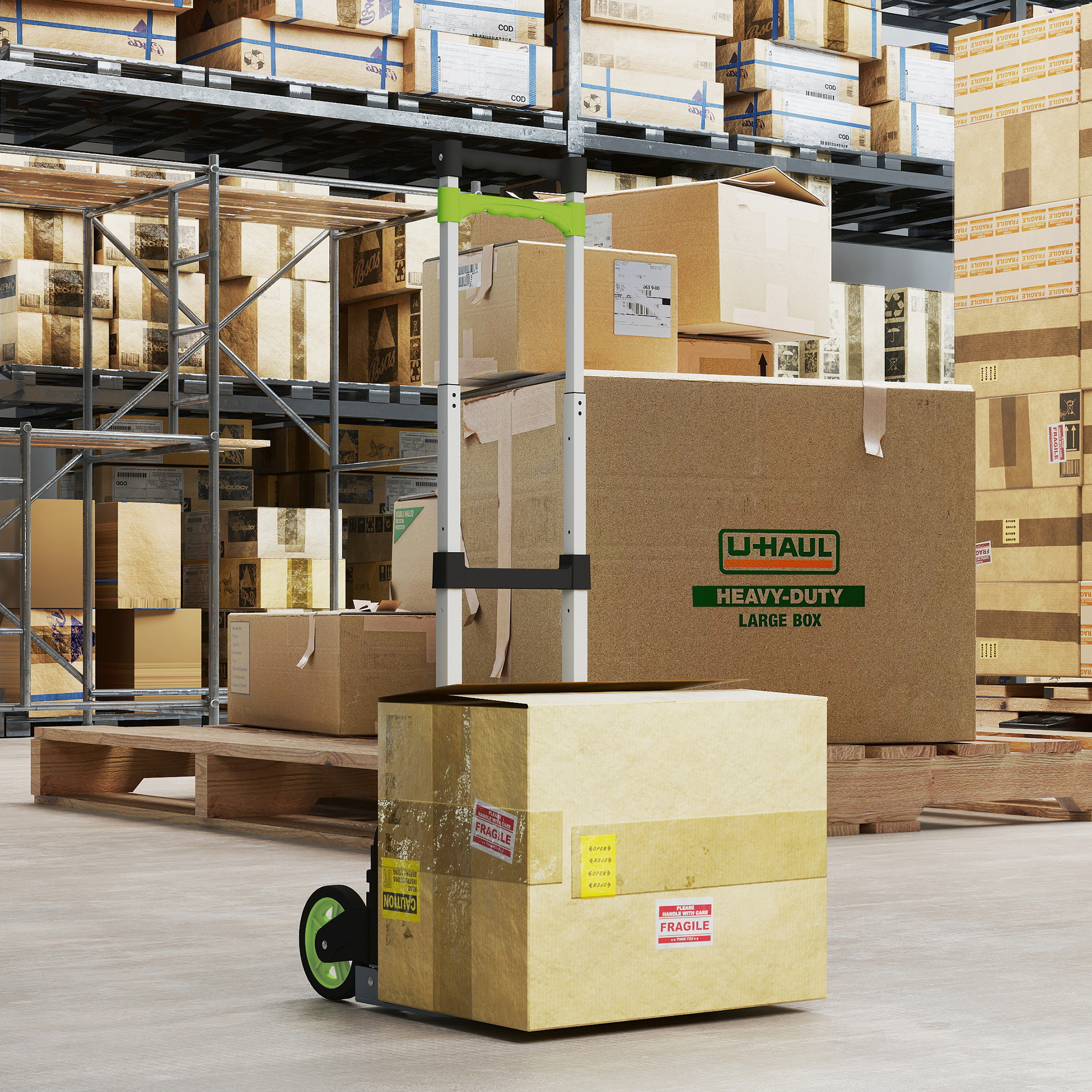 Sackkarre klappbar Aluminium Transportkarre mit Teleskopgriff Höhenverstellbar 100 cm