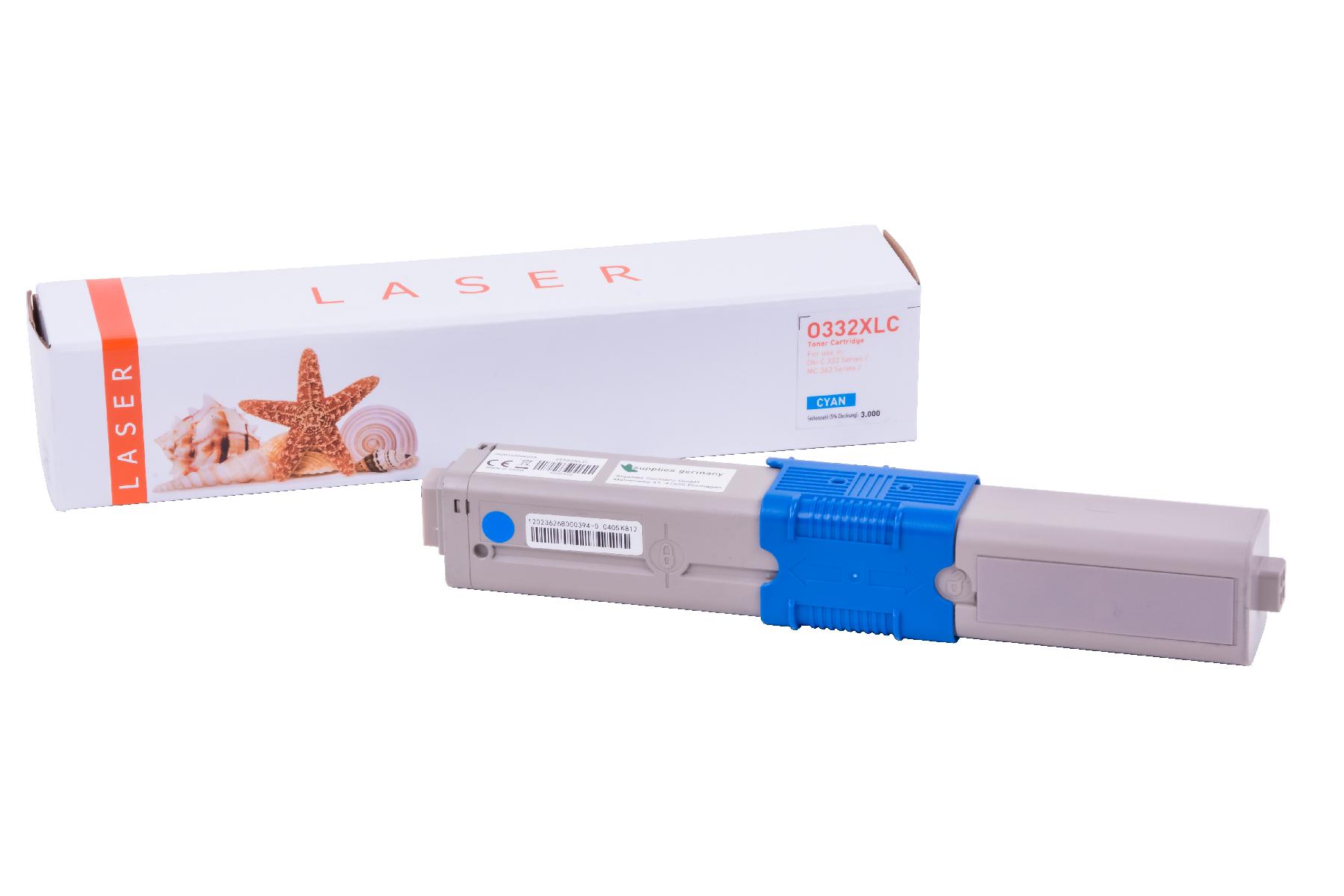 C332XLC alternativ Toner cyan für Oki / 46508711 / 3.000 Seiten C332XLC alternativ Toner cyan für Oki / 46508711 / 3.000 Seiten