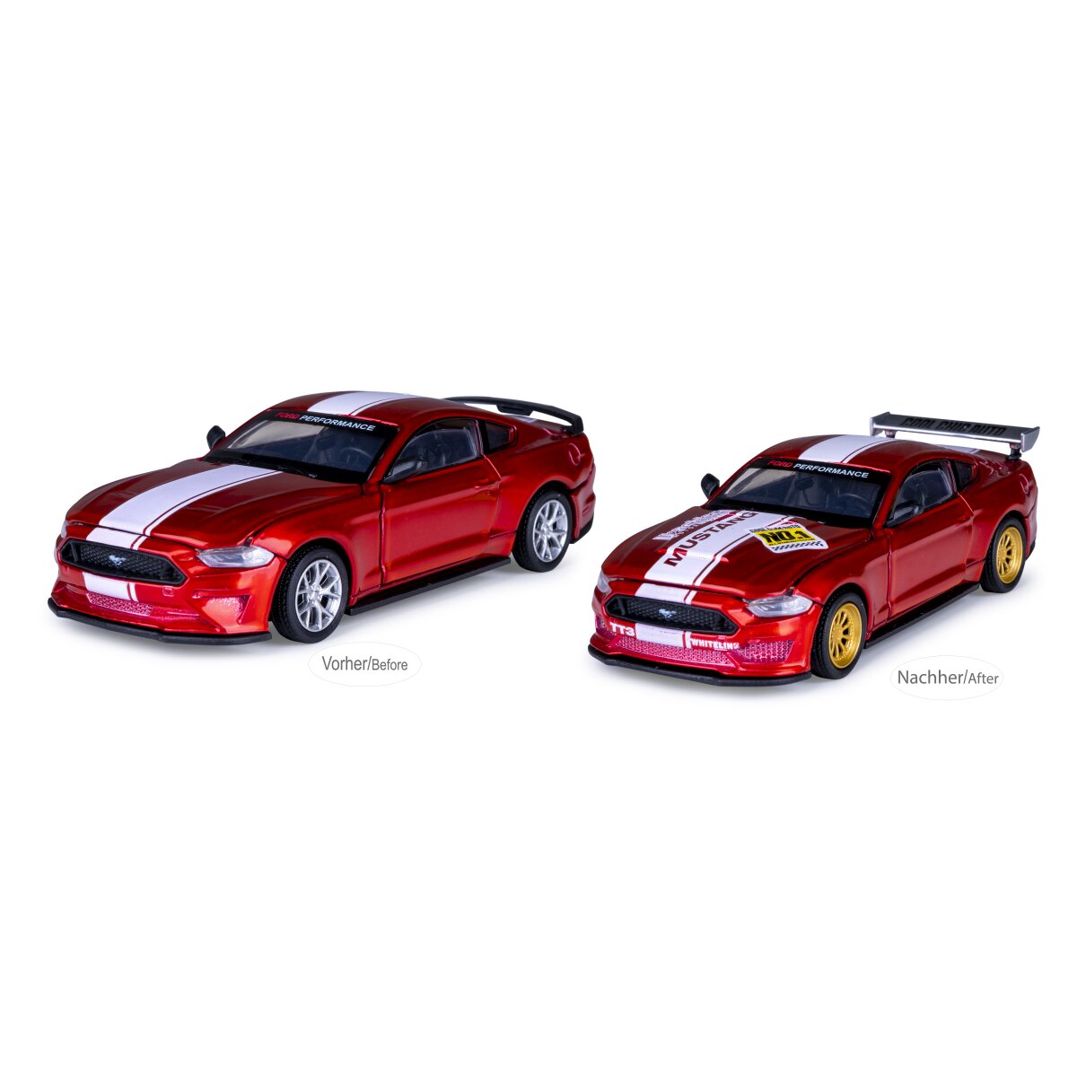 Ford Mustang GT Diecast 1:42 rot 2in1 Ford Mustang GT Diecast 1:42 rot 2in1