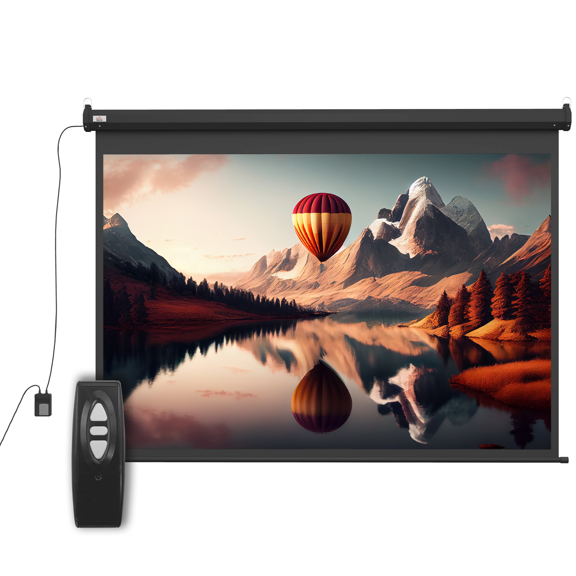 Beamer-Leinwand, Projektionsleinwand, 100 Zoll, 4:3, 203x152 cm, Schwarz Beamer-Leinwand, Projektionsleinwand, 100 Zoll, 4:3, 203x152 cm, Schwarz