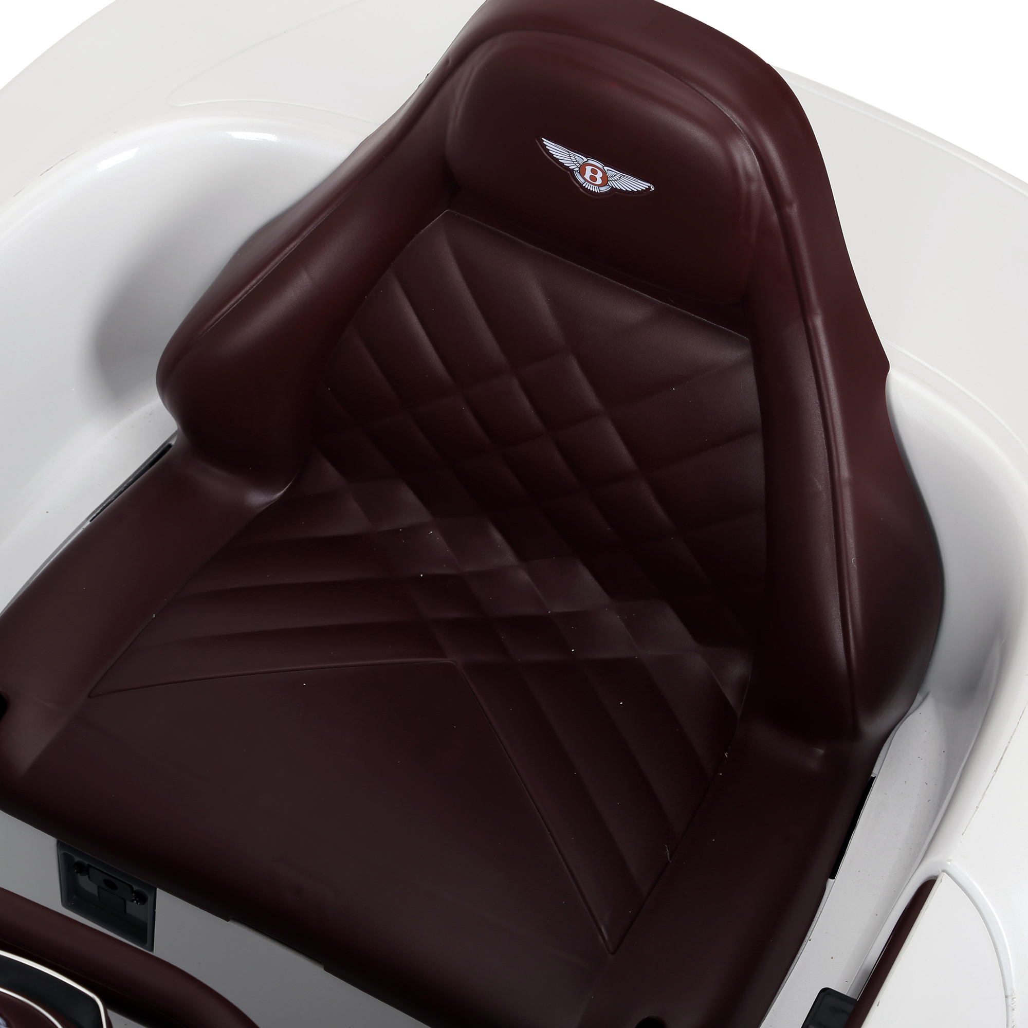 Kinderauto Bentley GT lizenzierte Kinderfahrzeug Elektroauto mit Fernbedienung 2 x 390 Motoren Kinder Weiß 108 x 60 x 43 cm