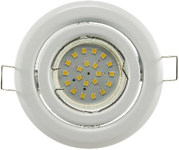 Decken-Einbaustrahler "SR90" weiß, schwenkbar, Ø98mm, für 50mm Lampen