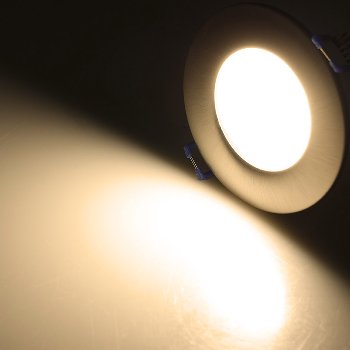 LED-Einbauleuchte "Flat-30 FR-R" 3000K, Ø85x30mm, 5W, 590lm, IP44, rund, poliert