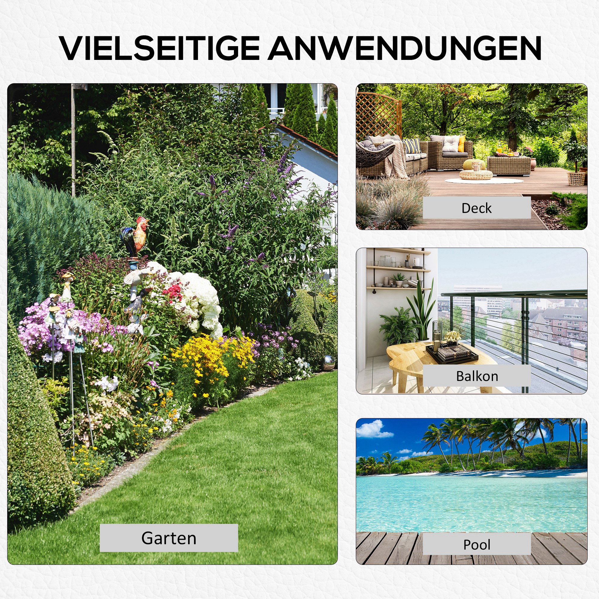 Sonnenschirmständer 13 kg Schirmständer, Quadratisch Schirmhalter, Schirmgewicht, Ständer für Sonnenschirm 35/38/48mm Rohrdurchmesser, für Balkon, Terasse, Garten, Schwarz