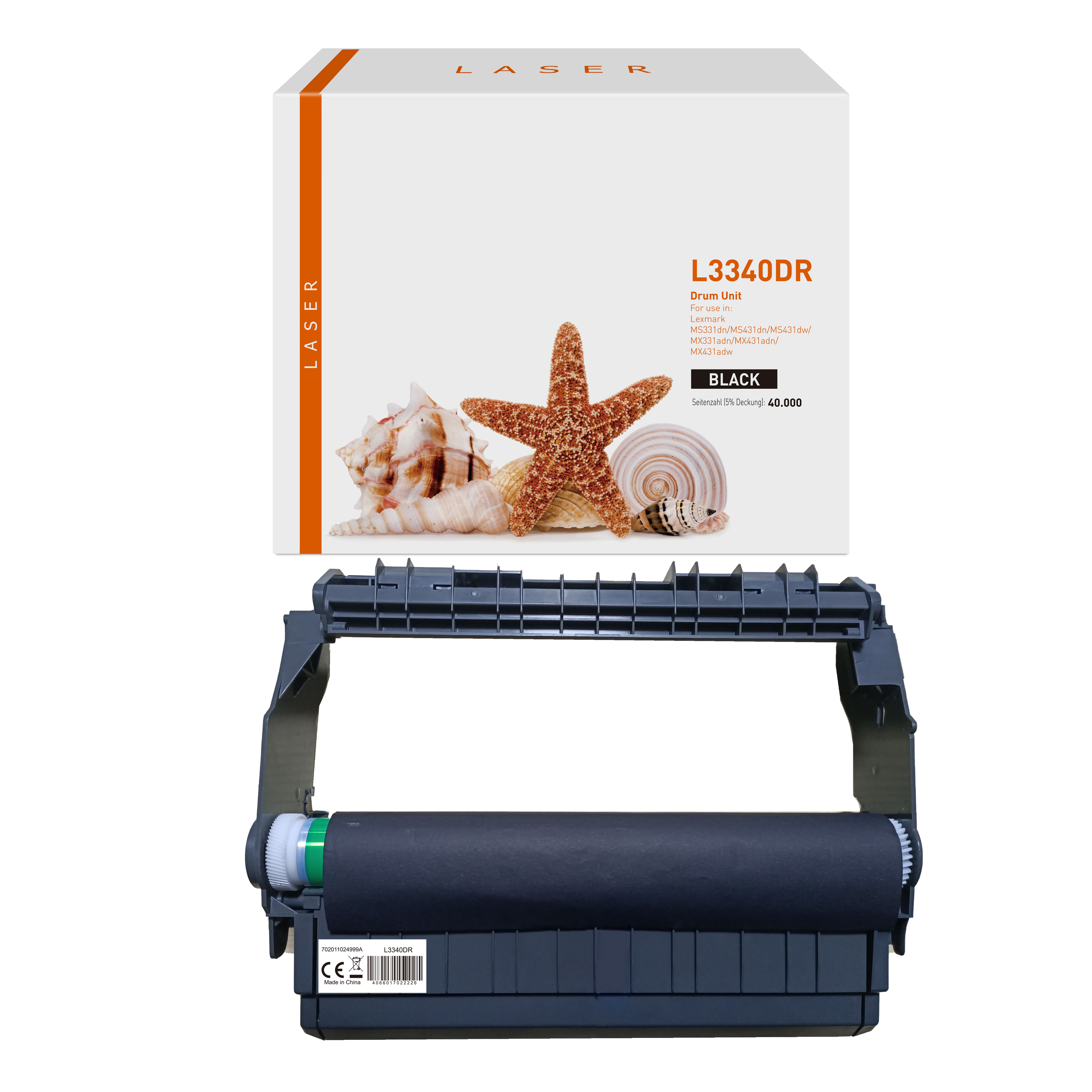B3340DR alternativ Trommel black für Lexmark / 55B0ZA0 / 40.000 Seiten B3340DR alternativ Trommel black für Lexmark / 55B0ZA0 / 40.000 Seiten