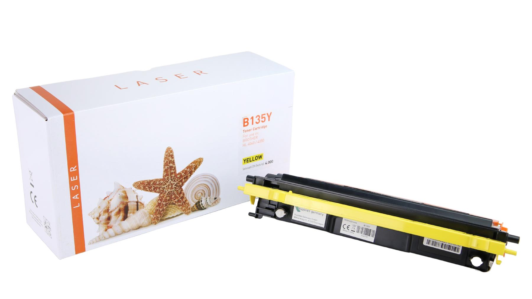 TN135Y alternativ Toner yellow für Brother / TN135Y / 4.000 Seiten TN135Y alternativ Toner yellow für Brother / TN135Y / 4.000 Seiten