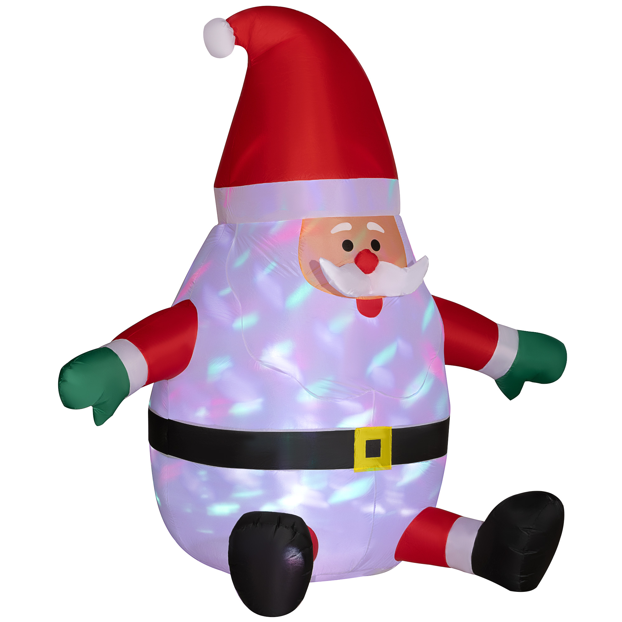 Aufblasbarer Weihnachtsmann mit rotierender Lichtkugel, Festtags-Dekoration für den Garten Aufblasbarer Weihnachtsmann mit rotierender Lichtkugel, Festtags-Dekoration für den Garten