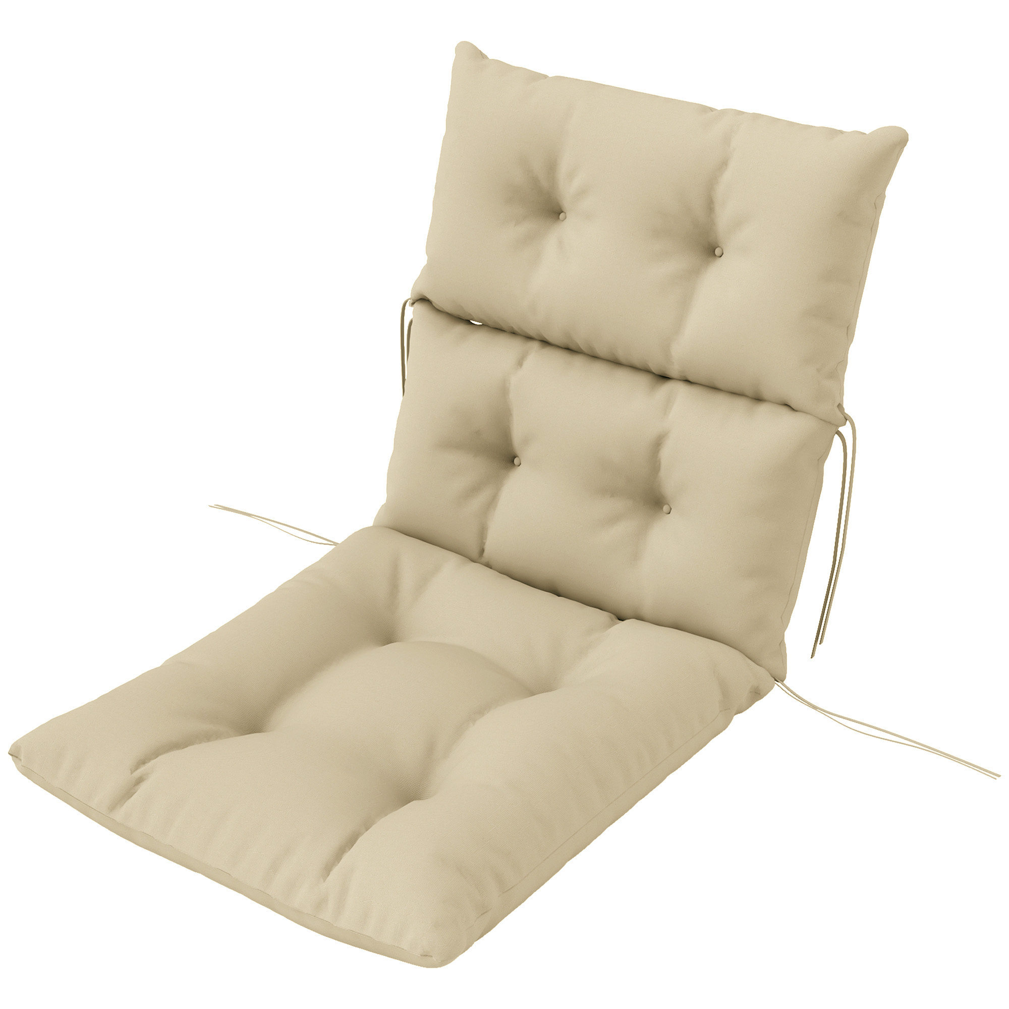 Sitzkissen, Dickes Polsterkissen für Sitzmöbel, mit Rückenlehne, Schaukelstuhlkissen, für drinnen und draußen, Beige Sitzkissen, Dickes Polsterkissen für Sitzmöbel, mit Rückenlehne, Schaukelstuhlkissen, für drinnen und draußen, Beige