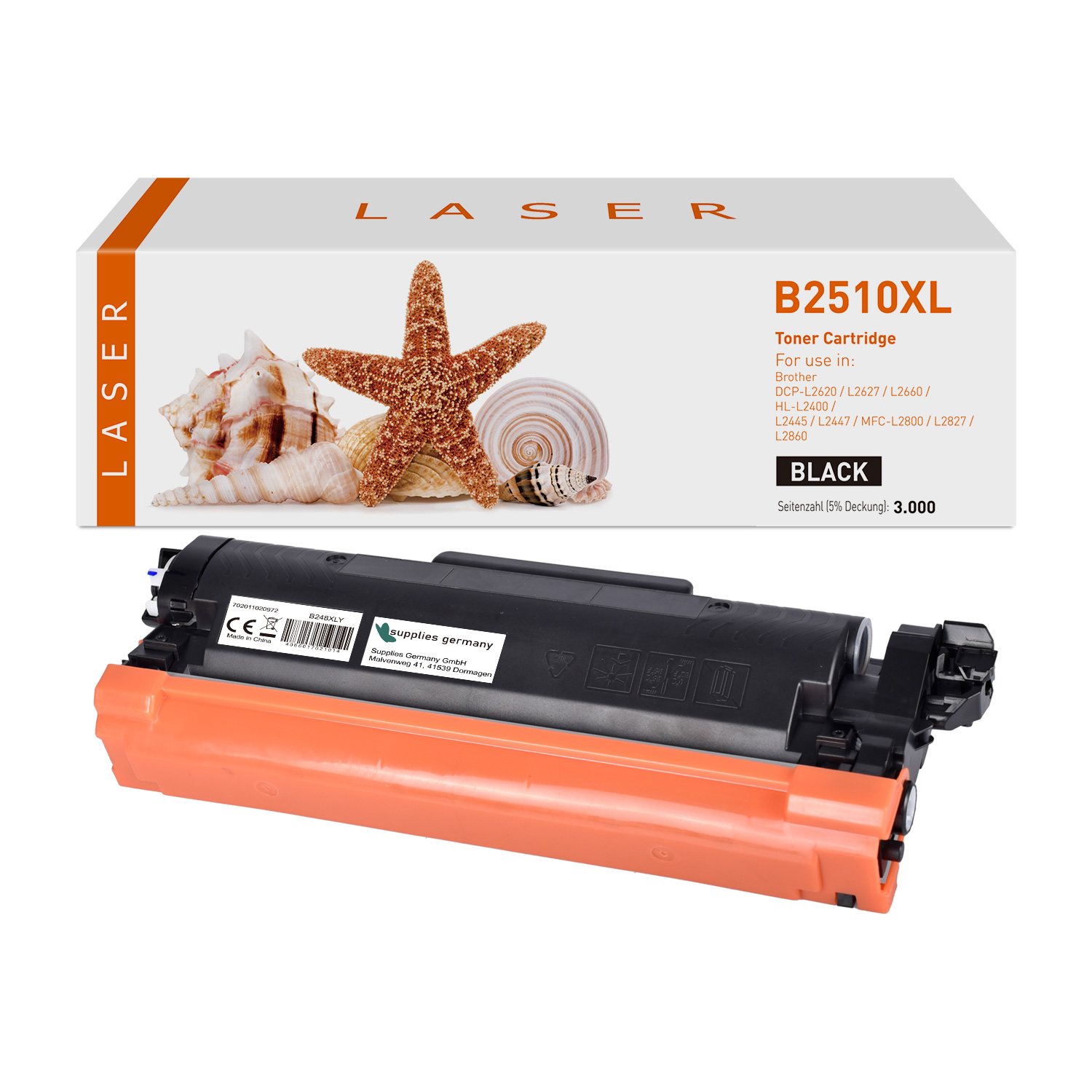 TN2510XL alternativ Toner schwarz für Brother / TN2510XL / 3.000 Seiten TN2510XL alternativ Toner schwarz für Brother / TN2510XL / 3.000 Seiten