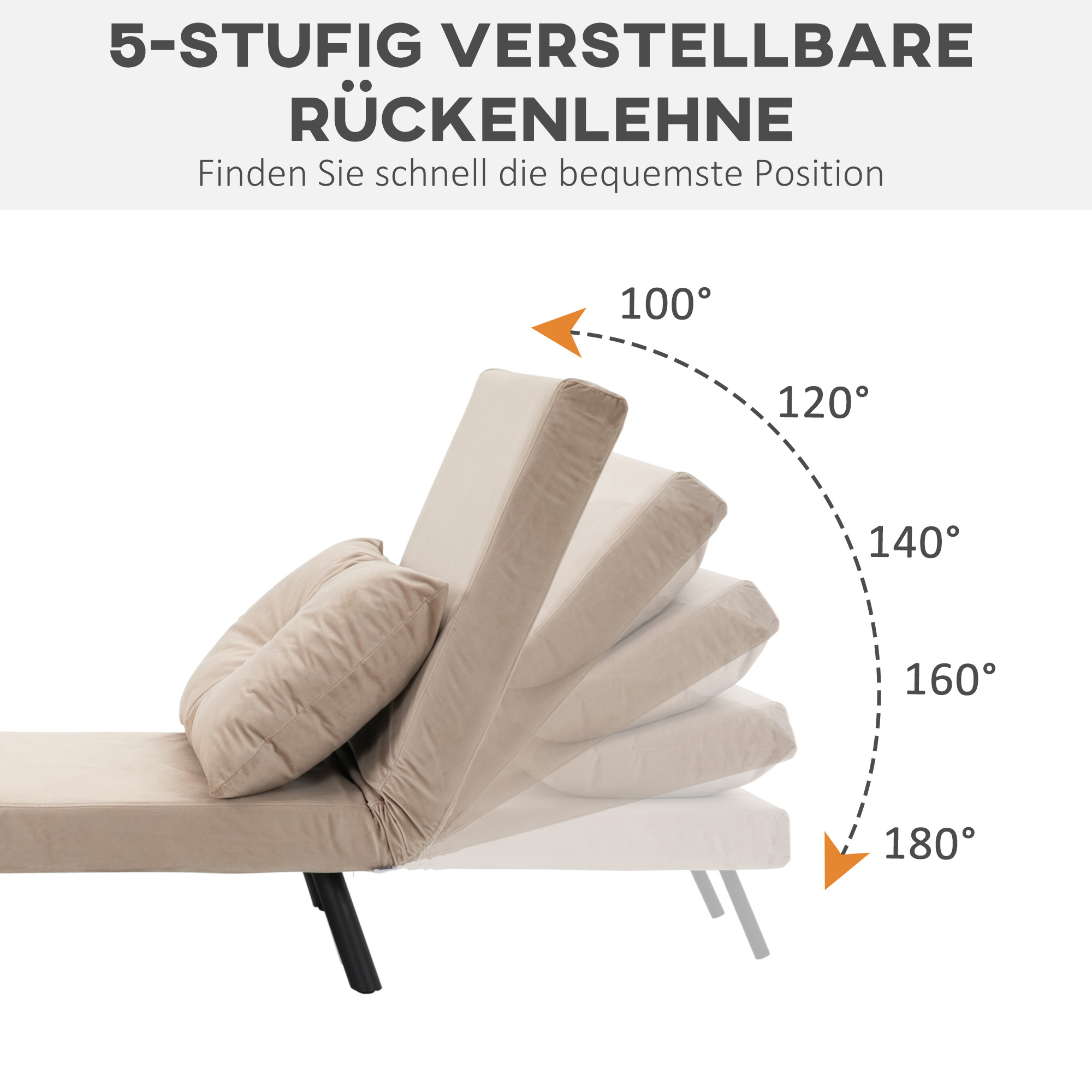 Relaxsessel im Skandidesign, Liegesessel, Lesesessel, ink, Kissen mit Knopfhefung, Schwarz + Natur