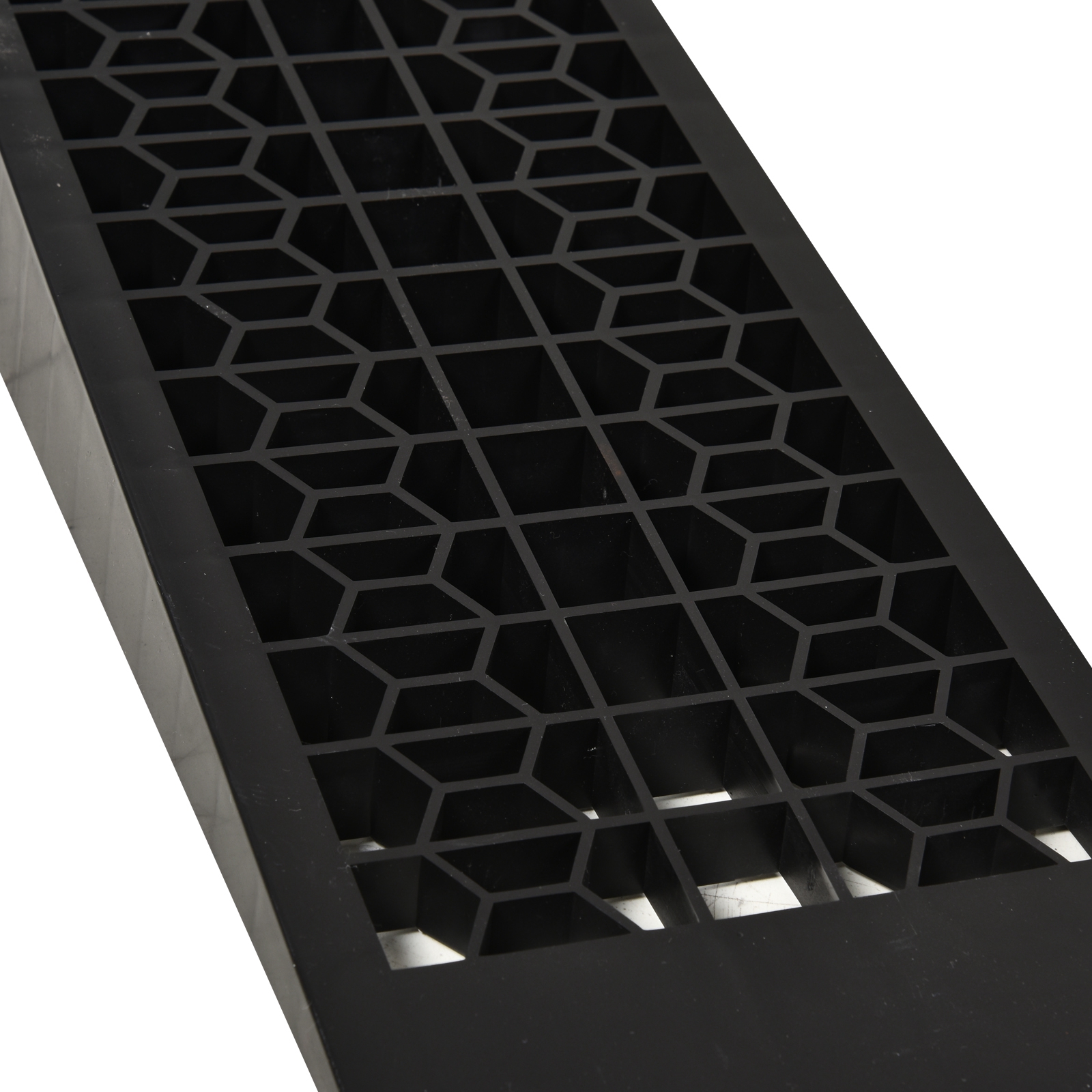 2-teiliges Auffahrrampen-Set, Schwellenrampe, Bordsteinrampe, Gummirampen, 3 Tonnen Tragkraft, Kunststoff, Schwarz