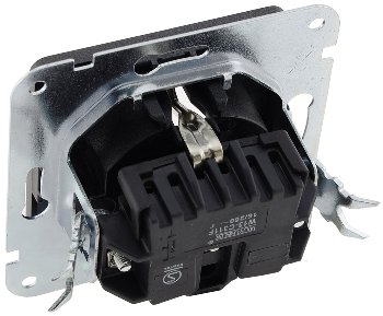 MILOS Schutzkontakt-Steckdose, Anthrazit, 250V~/ 16A, OHNE Rahmen, Klemmanschluss