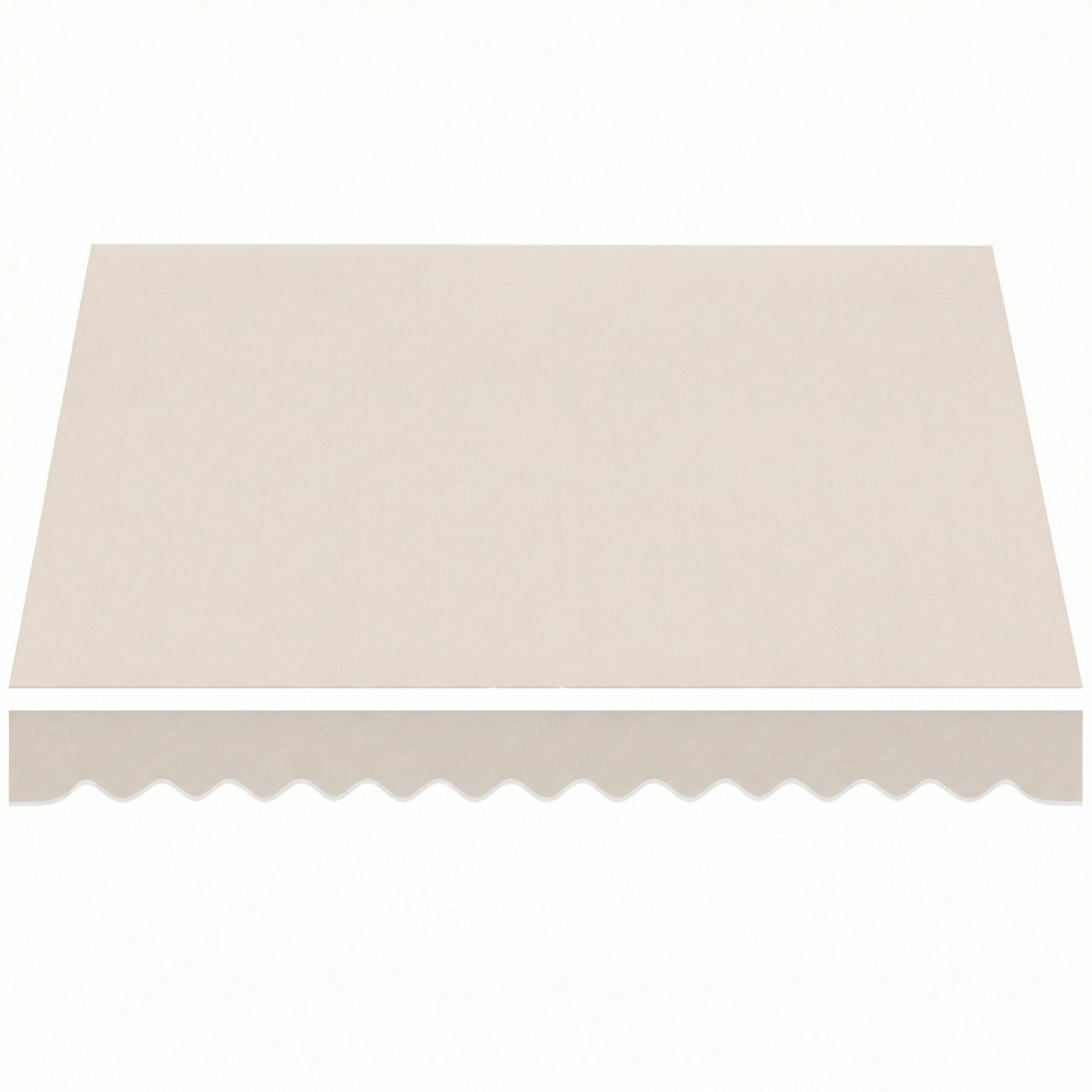 Ersatzstoff für Markise - Sonnenschutzdach UPF 50+ für 3,5 x 2,5 m Rahmen, Cremeweiß