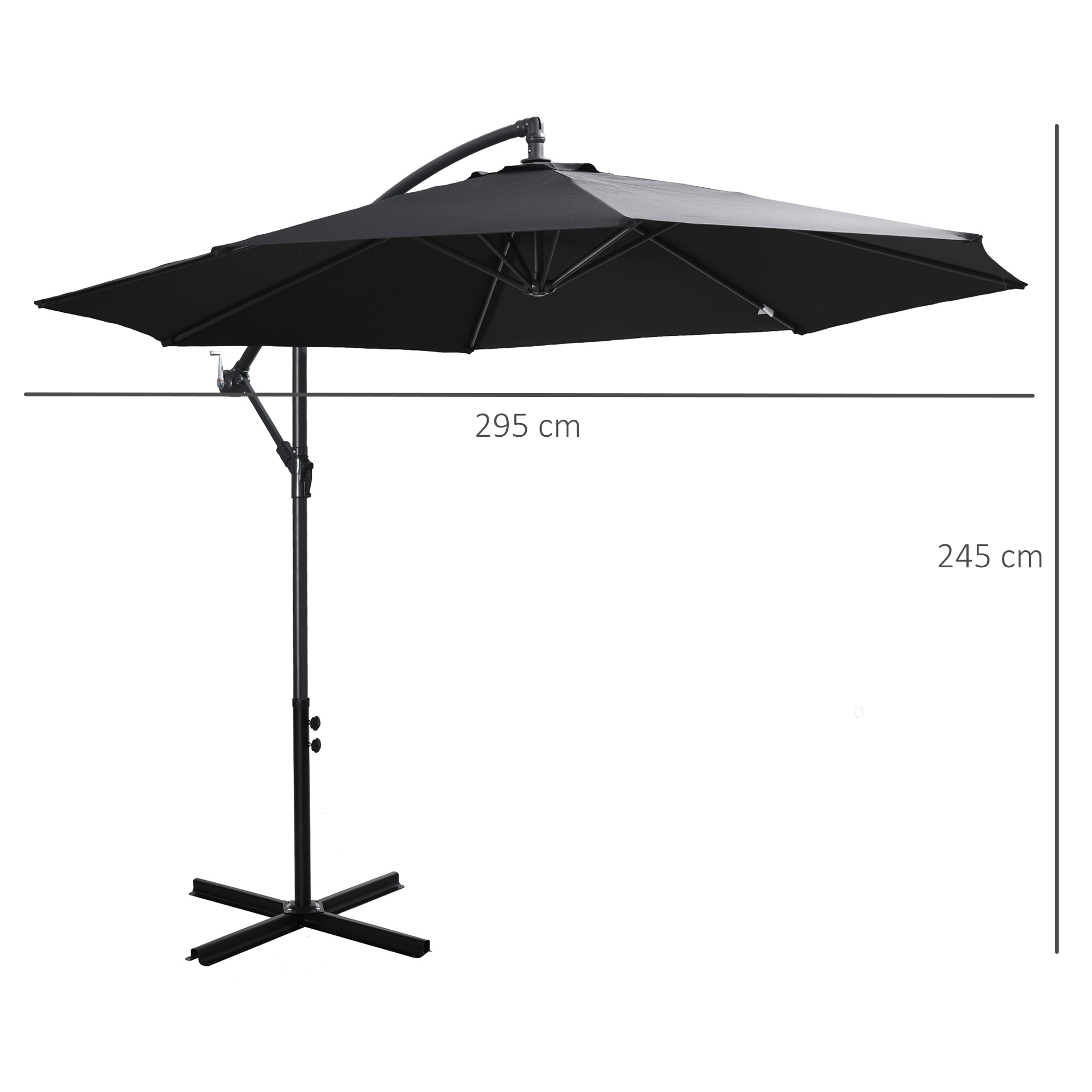 Sonnenschrim Ampelschirm Sonnenschirm mit Kurbel
