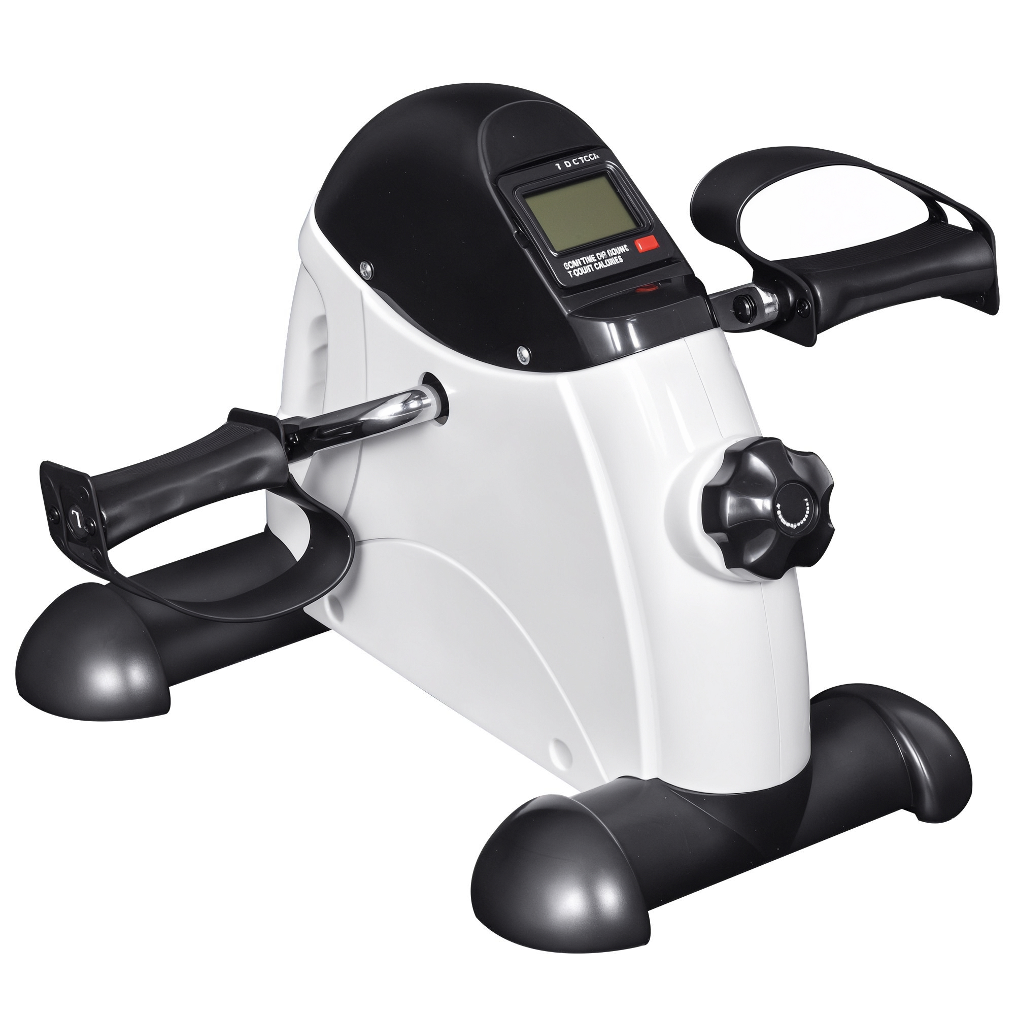 Mini Heimtrainer Fitnessbike Pedaltrainer mit LED Display 5 Modelle Arm und Beintrainer Fitnessgerät Hometrainer für Senioren Zuhause Heim Büro 40 x 39 x 29 cm Weiß