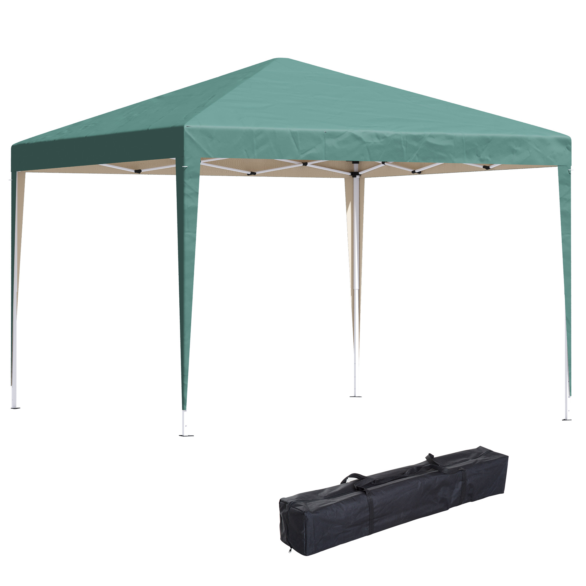 Pavillon, 2,95 x 2,95 m Pop-Up-Faltpavillon, Gartenpavillon, Partyzelt, UV-Schutz, Stahl+Oxfordstoff, Grün