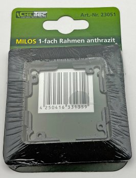 MILOS 1-fach Rahmen / Anthrazit