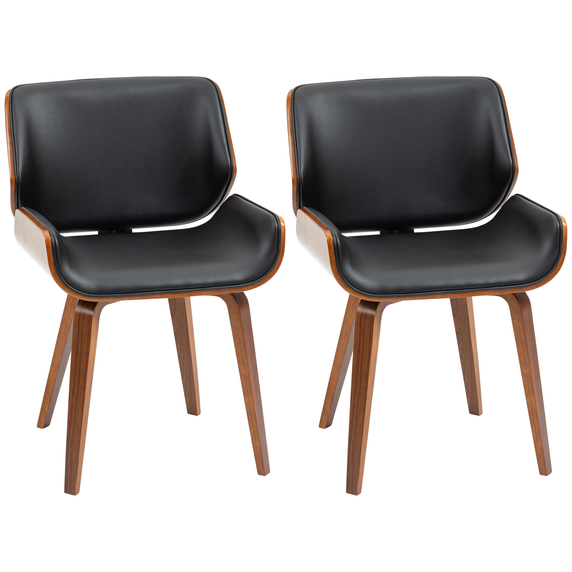2er-Set Vintage-Esszimmerstühle, Holz, Stoffbezug, Schaumstoff, Schwarz 2er-Set Vintage-Esszimmerstühle, Holz, Stoffbezug, Schaumstoff, Schwarz