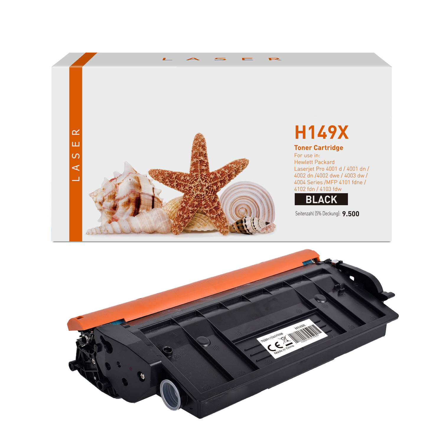 149X alternativ Toner schwarz für HP / W1490X / 9.500 Seiten