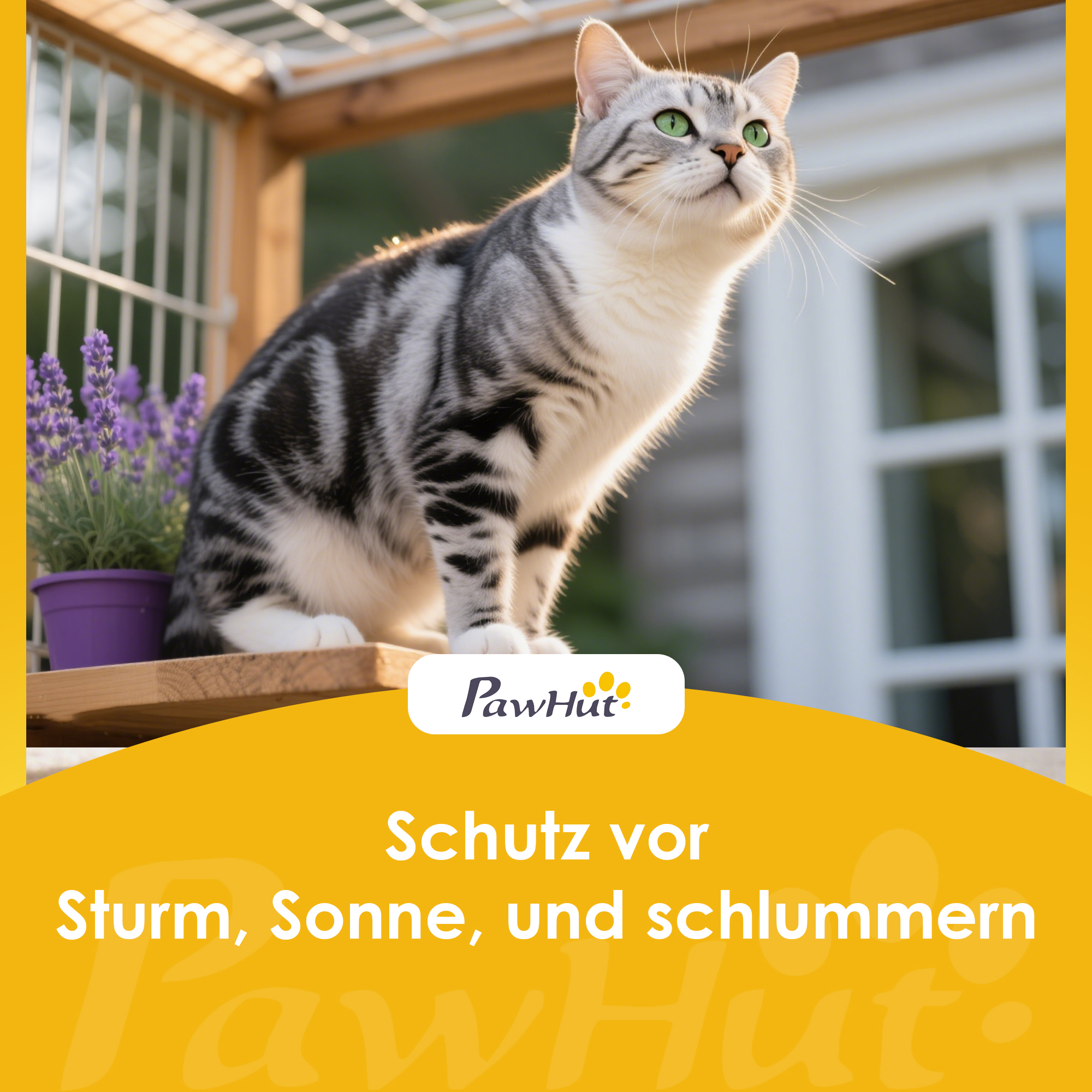 Outdoor-Katzenhaus, Katzenzuflucht für den Außenbereich, wasserfest, aufklappbares Dach, Fichtenholz, 80 x 93 x 95, Grau