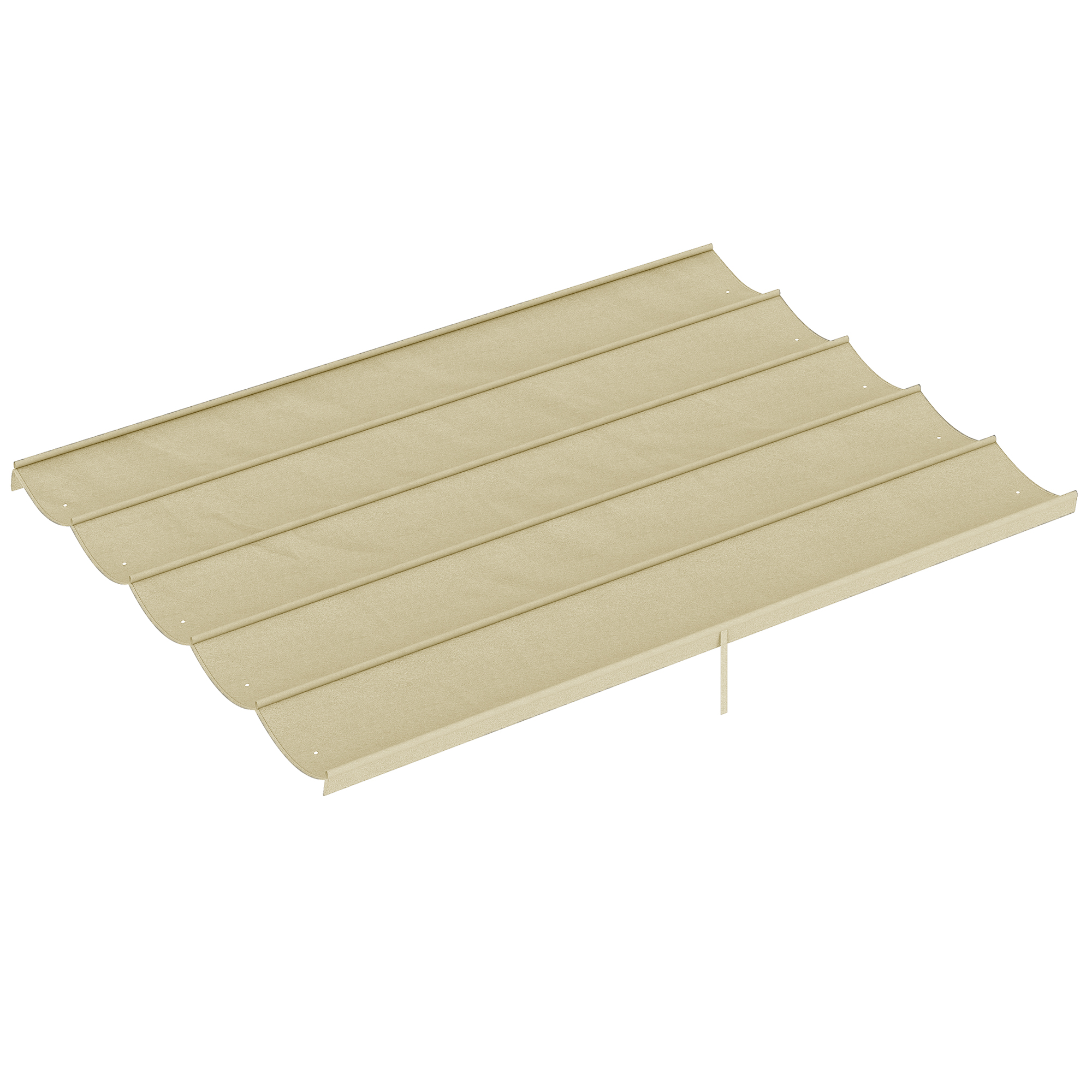 Ersatzdach für 4 x 3 m Pergola, einziehbar, mit Regenabflusslöchern, wetterfest, Polyester, Beige
