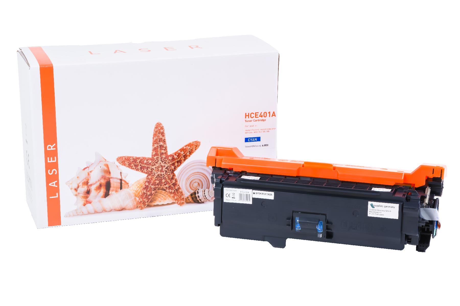 CE401A alternativ Toner cyan für HP / CE401A / 507A / 6.000 Seiten