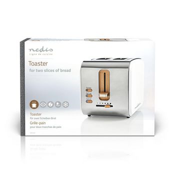 Toaster | 2 Steckplätze | Bräunungsstufen: 6 | Auftaufunktion | weiß