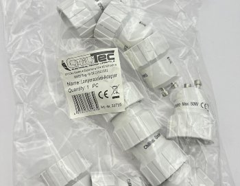 Lampensockel-Adapter, Kunststoff, GU10 auf E14